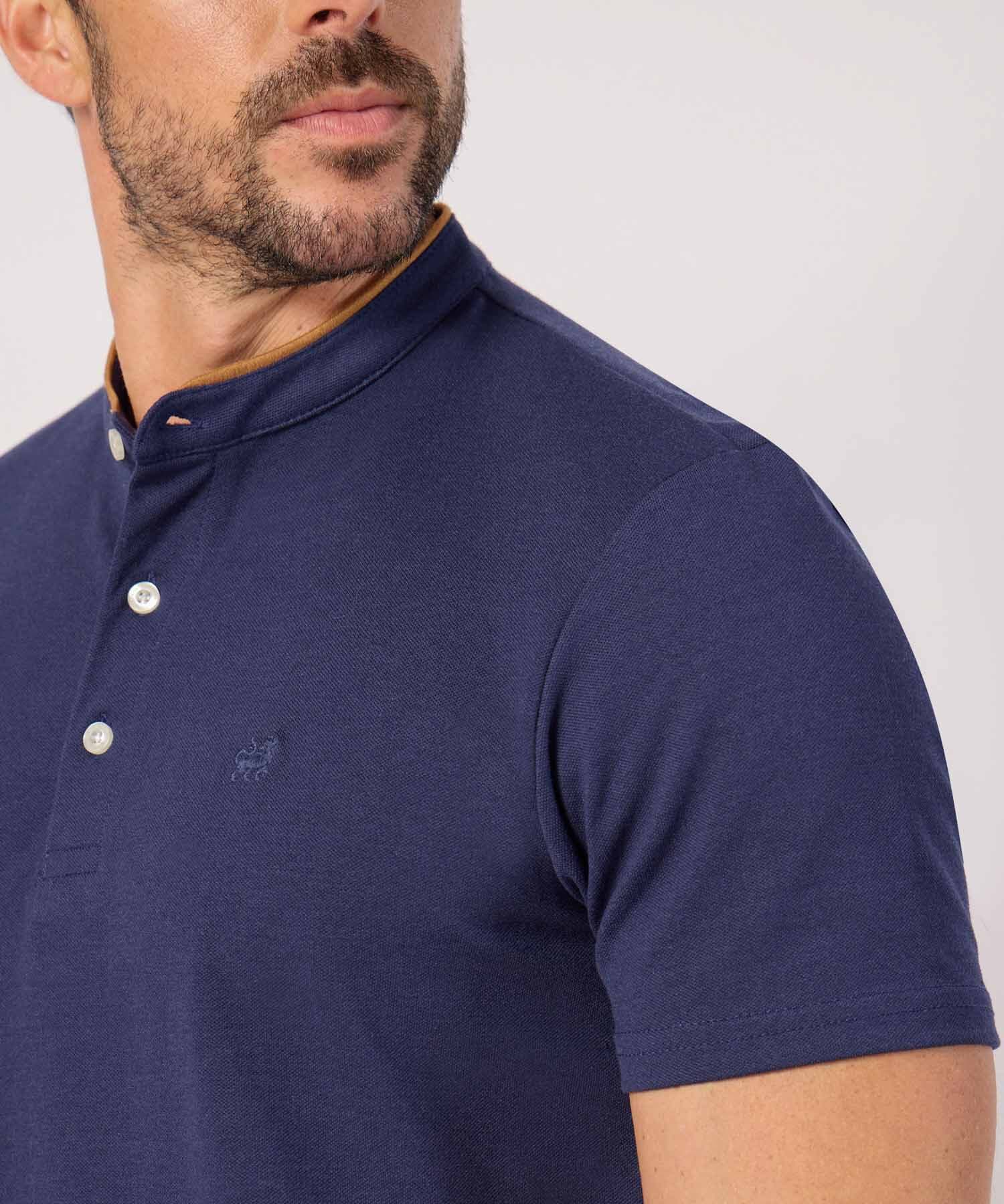 Polo Aura Natural azul marino para hombre, vista 3