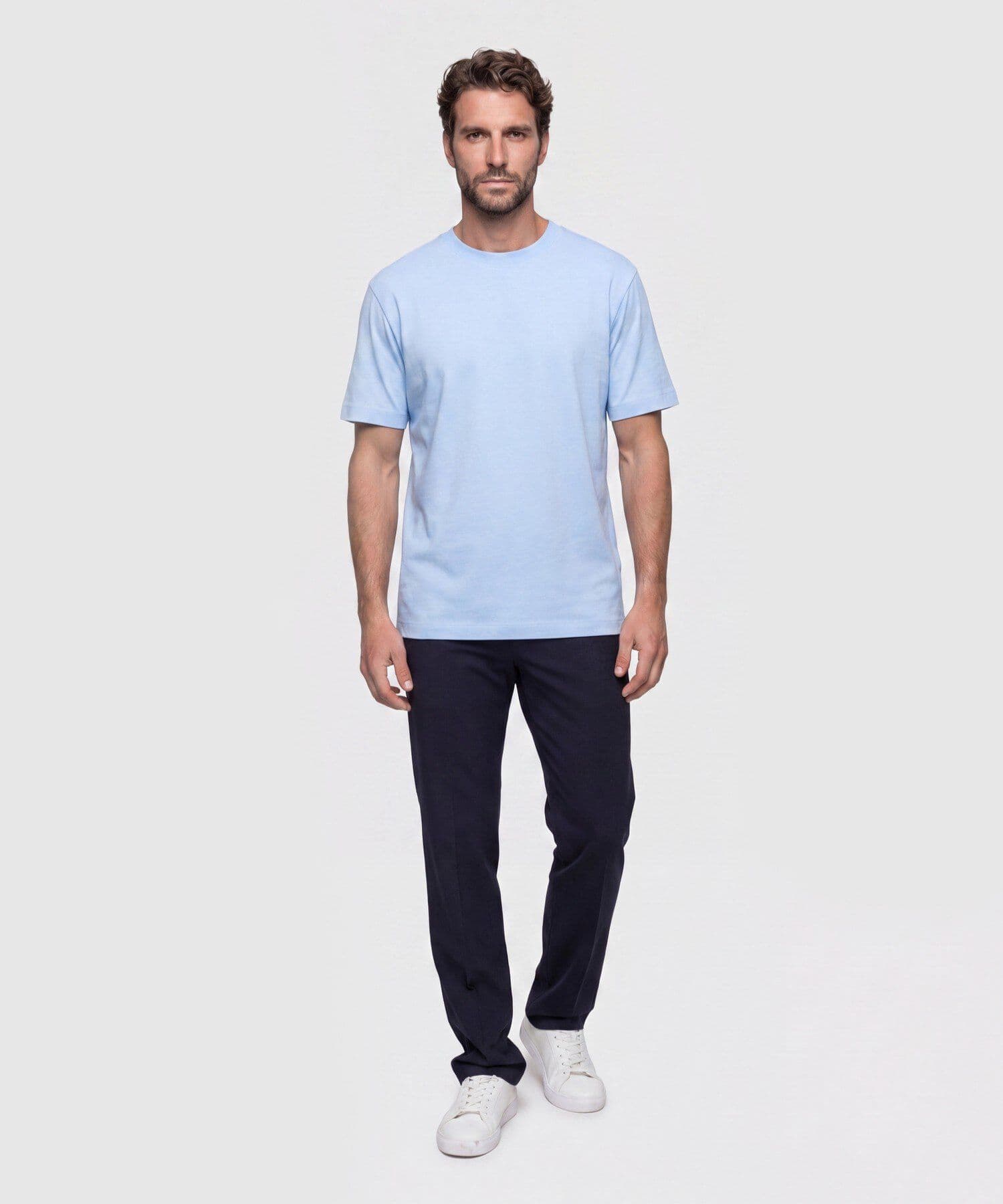 Camiseta Serena Minimalista azul marino para hombre, vista 2