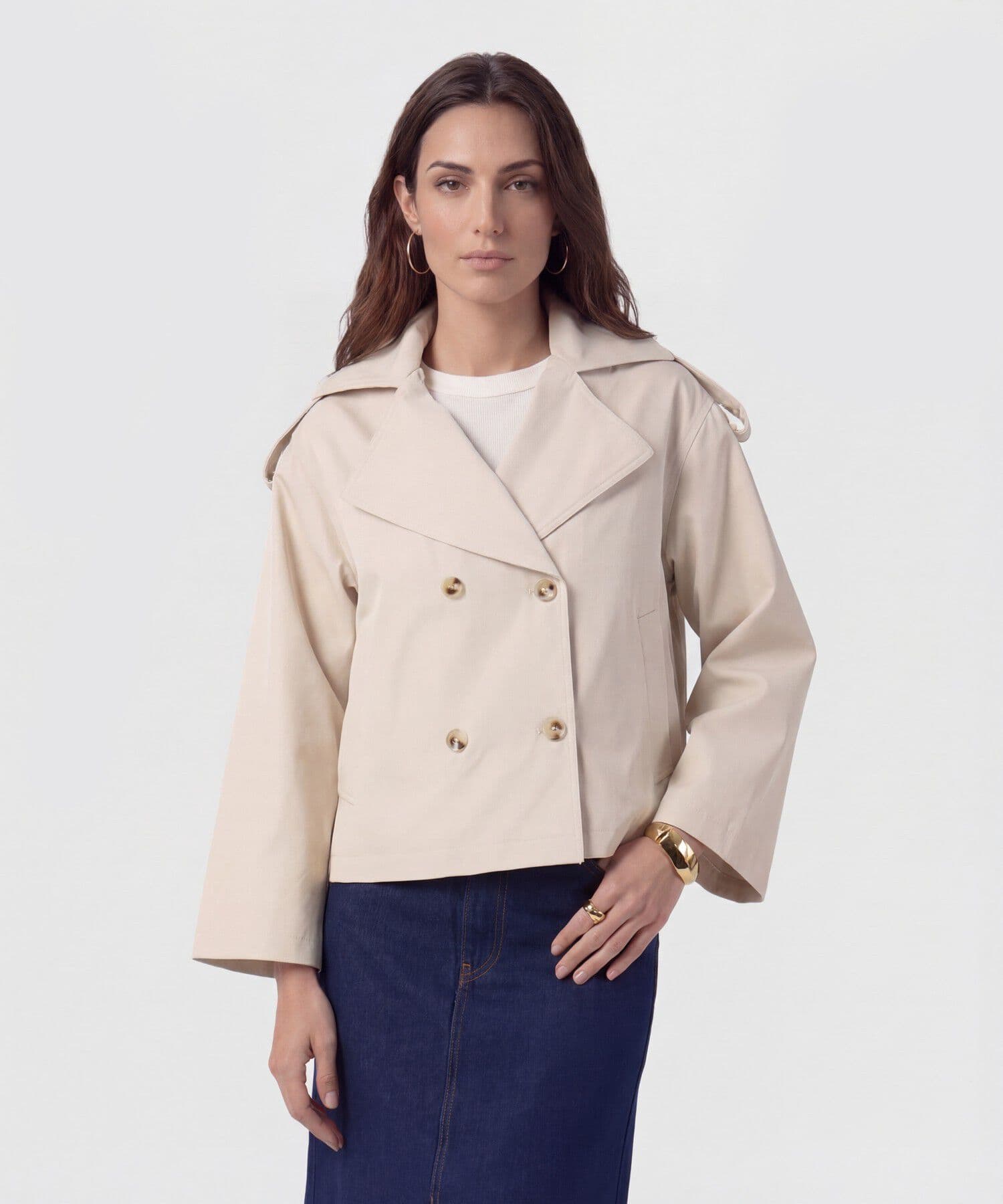Chaqueta Río Fluido rojo granada para mujer, vista principal