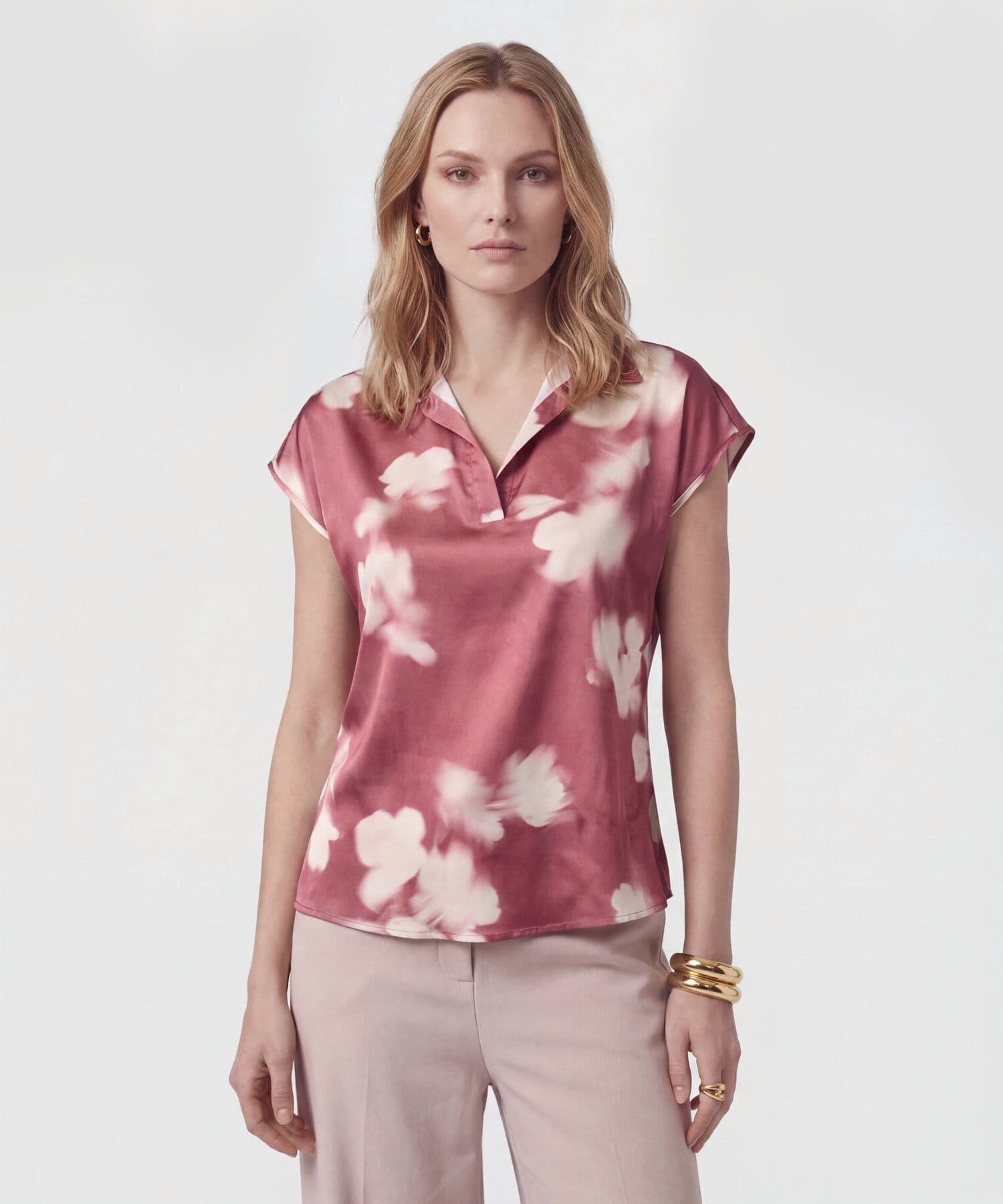 Blusa Niebla Texturizado mostaza para mujer, vista principal