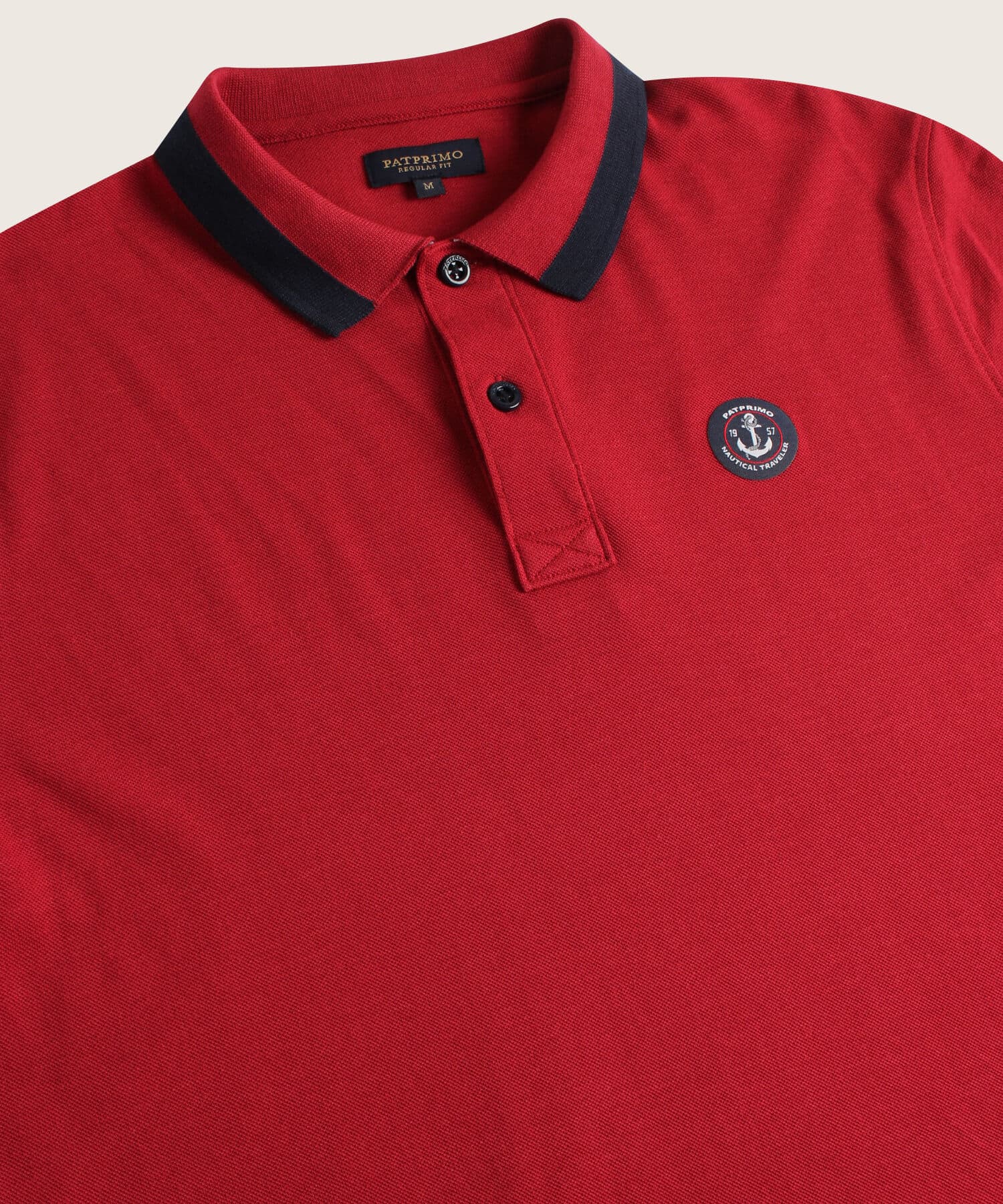 Polo Salina de Ciudad rojo granada para hombre, vista 2
