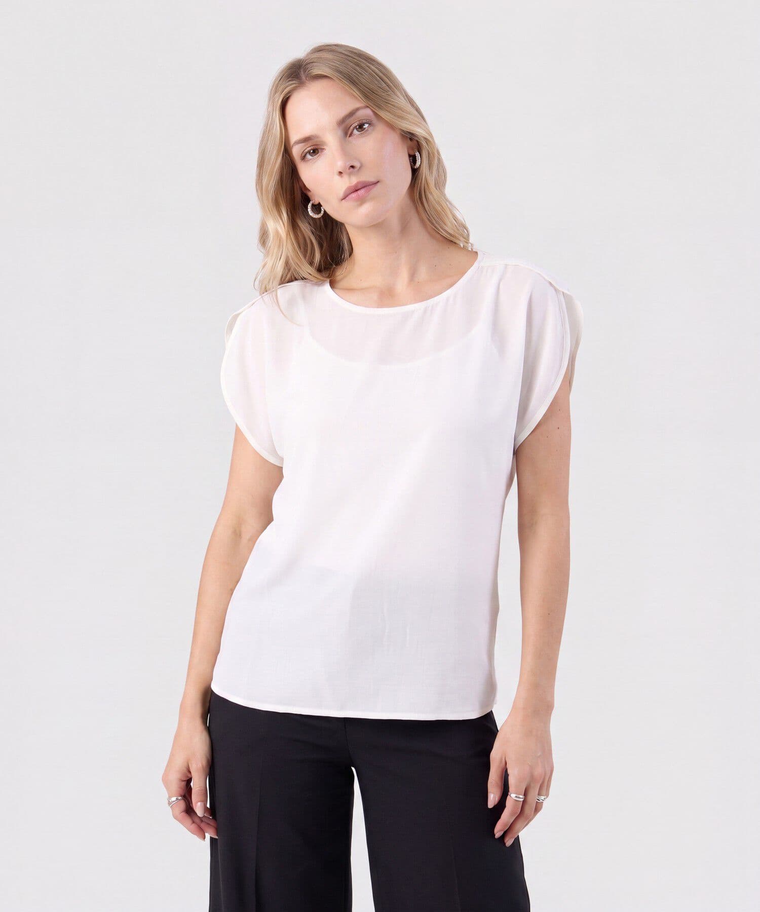 Blusa Dalia Clásico blanco para mujer, vista principal