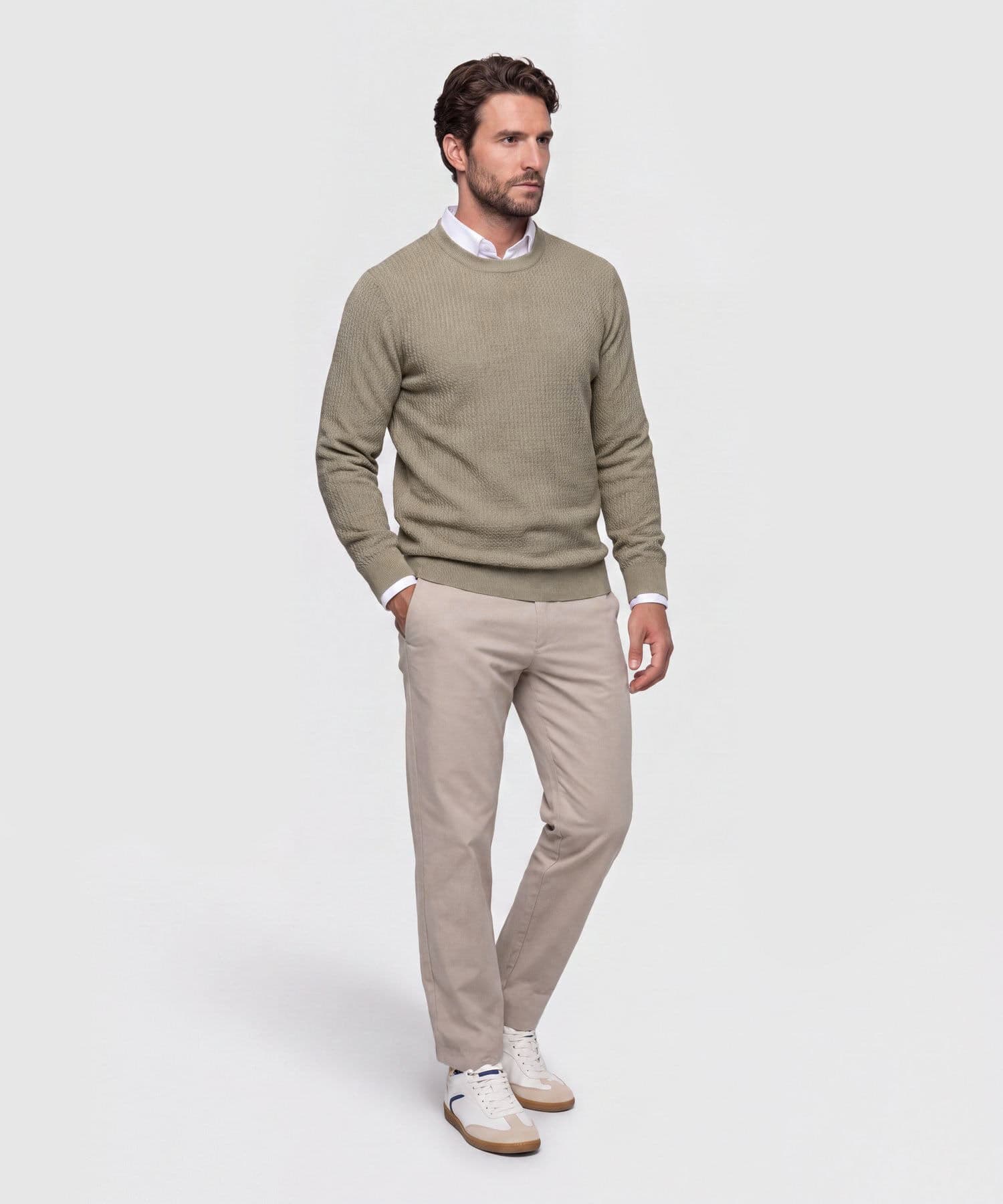 Buzo Horizonte Natural café para hombre, vista 4