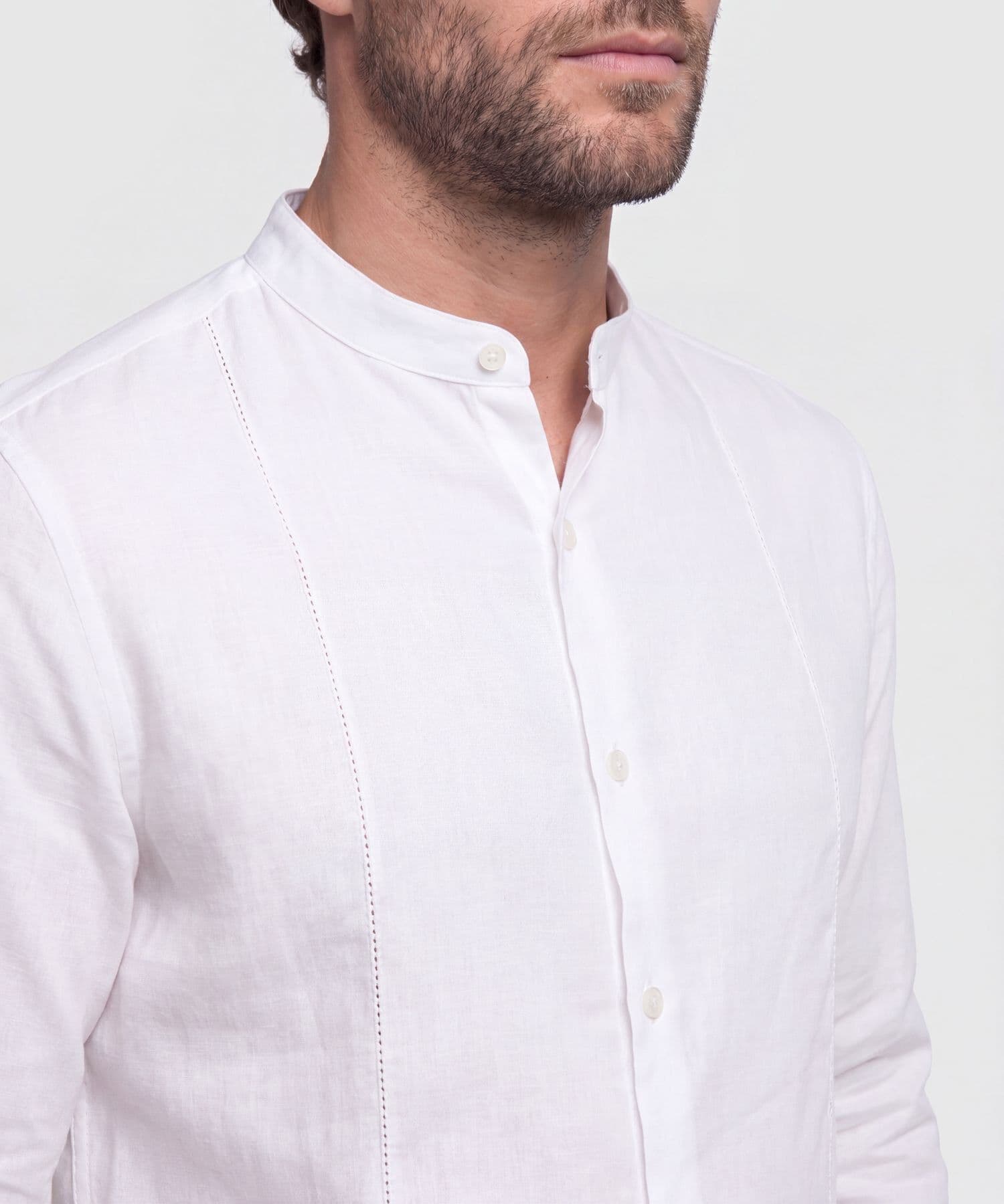 Camisa Candelaria de Viaje blanco para hombre, vista 3