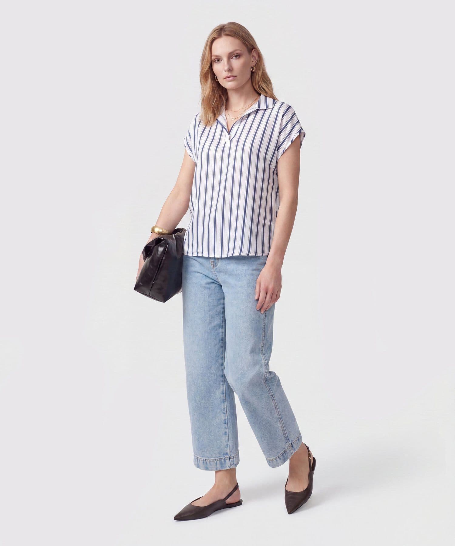 Blusa Granada de Día azul marino para mujer, vista 2