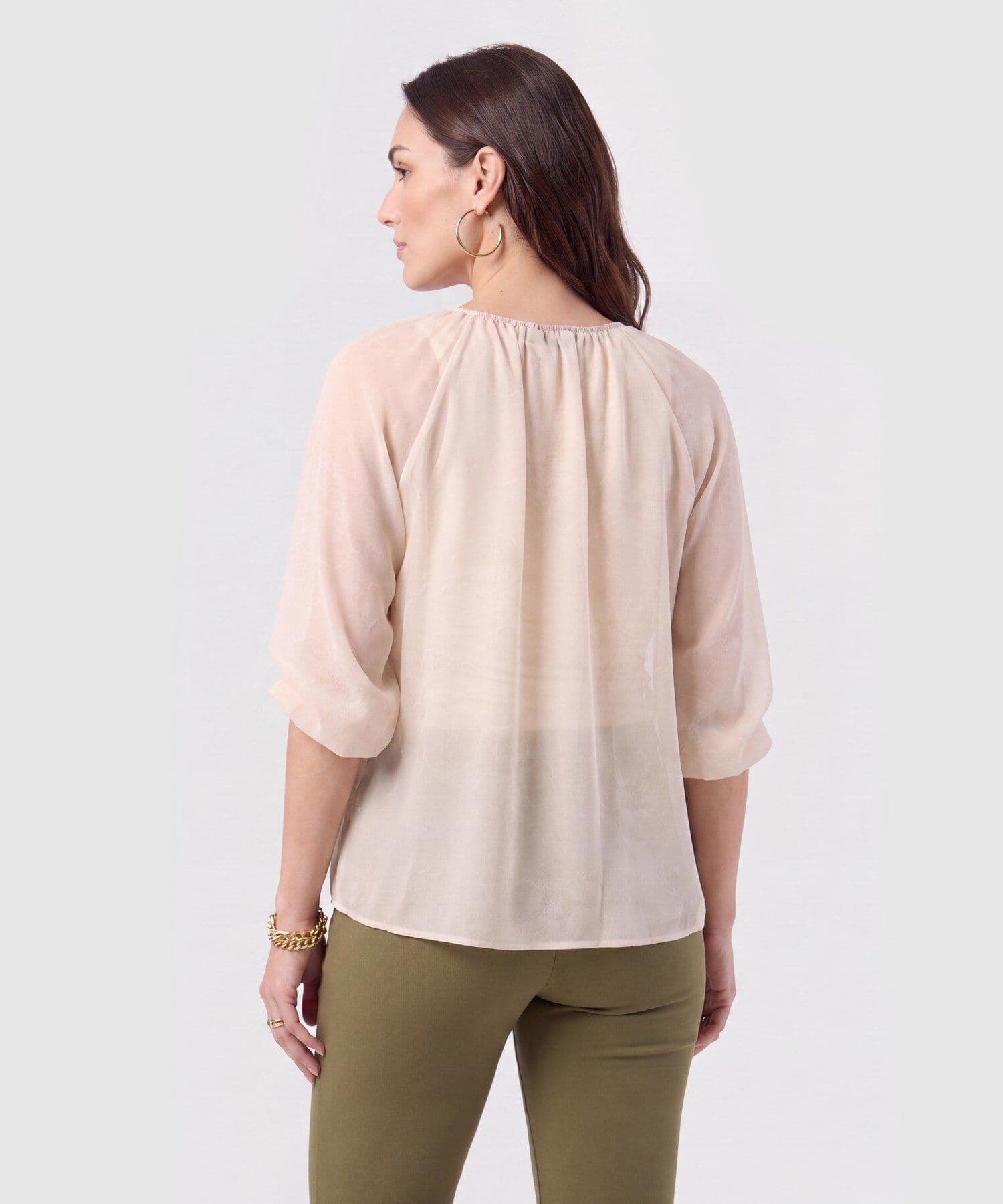 Blusa Dorada de Viaje arena para mujer, vista 4