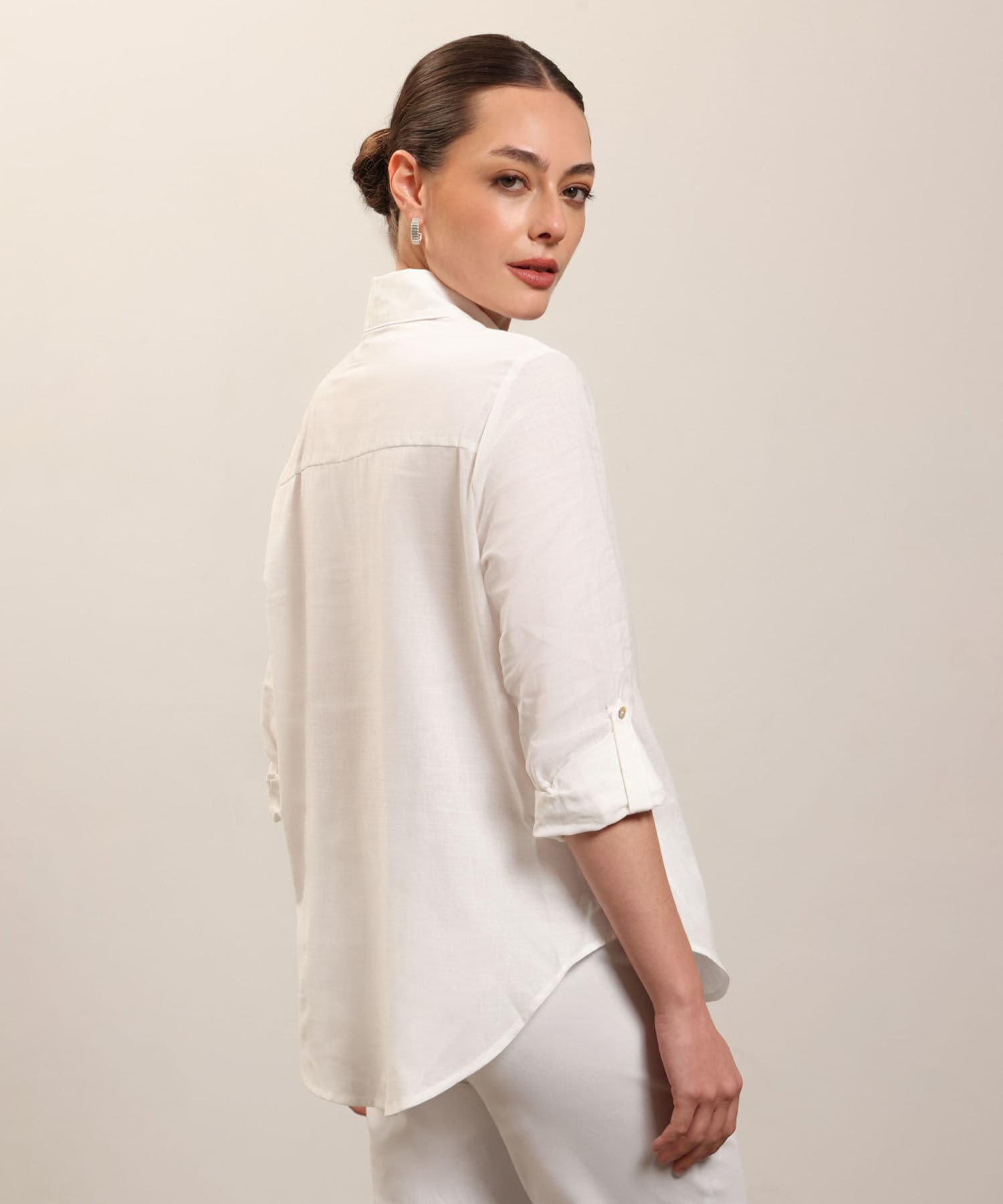 Camisa Cobalto de Noche blanco para mujer, vista 4