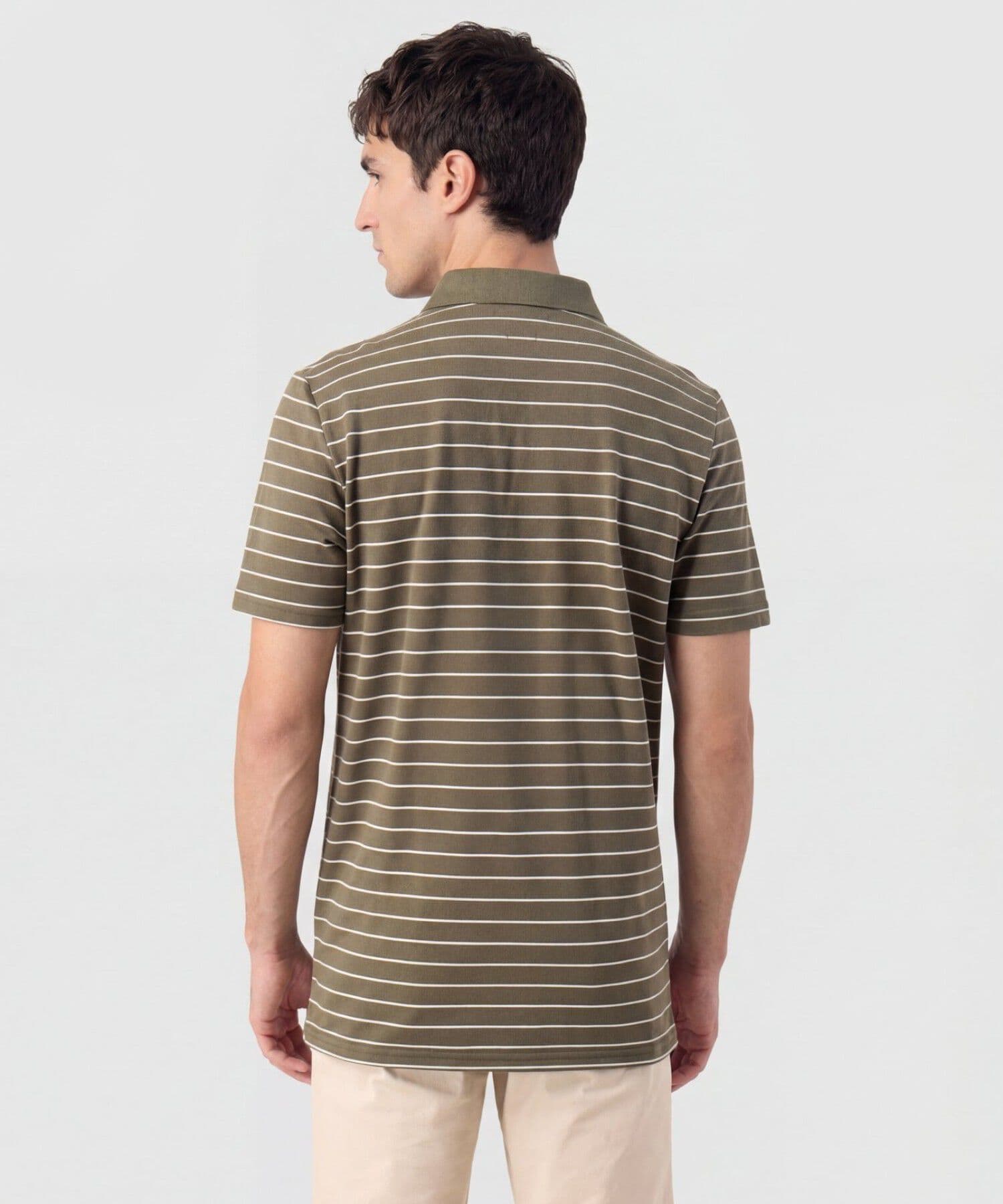 Polo Sierra de Ciudad verde oliva para hombre, vista 3