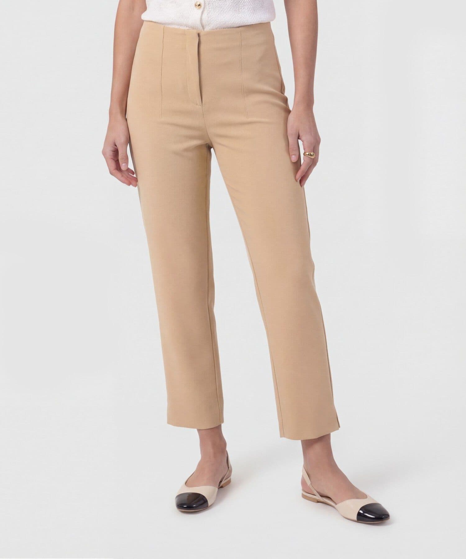 Pantalón Elisa Texturizado café para mujer, vista principal