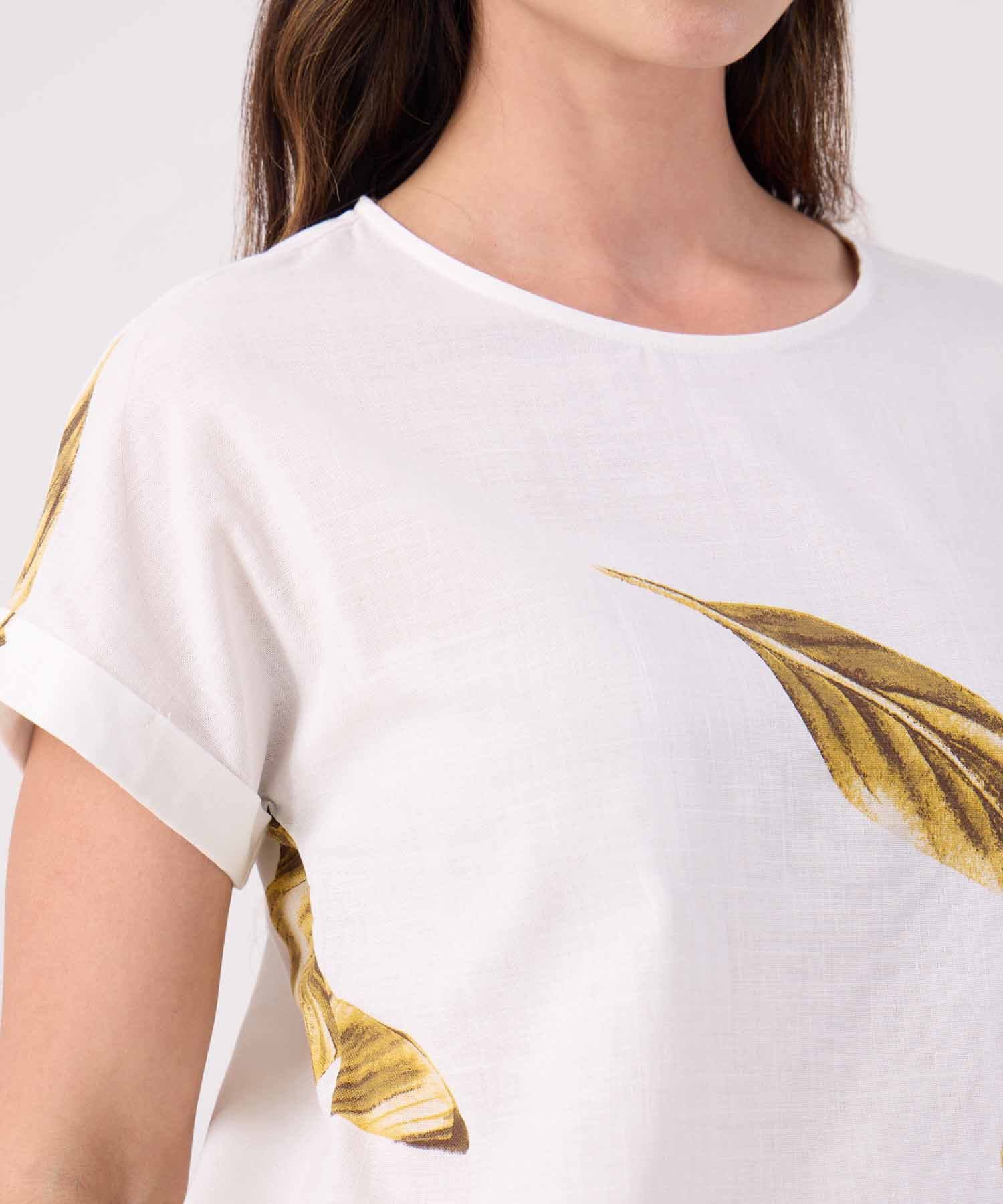 Blusa Guayacán Esencial blanco para mujer, vista 3