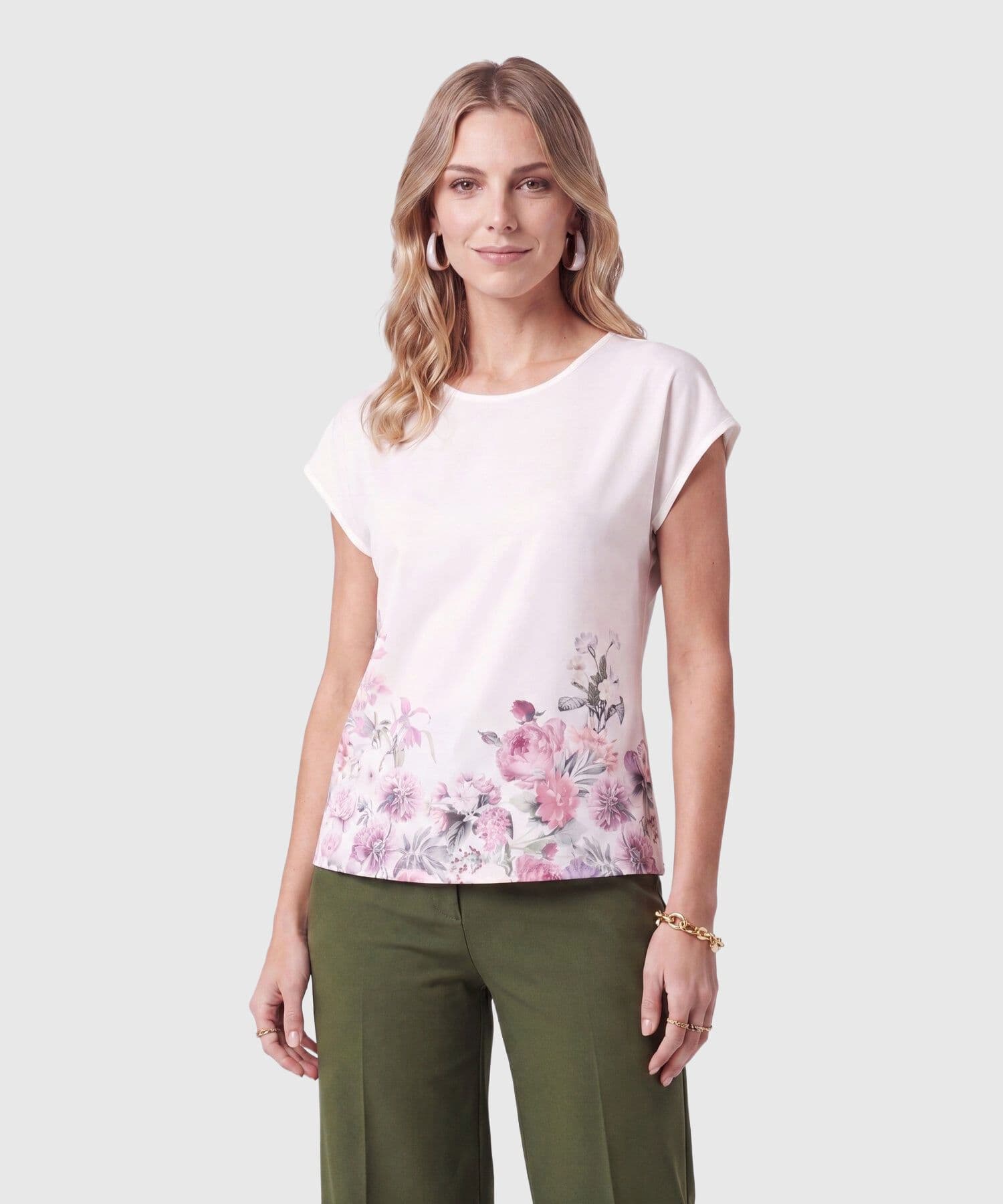 Blusa Valentina Texturizado blanco para mujer, vista principal