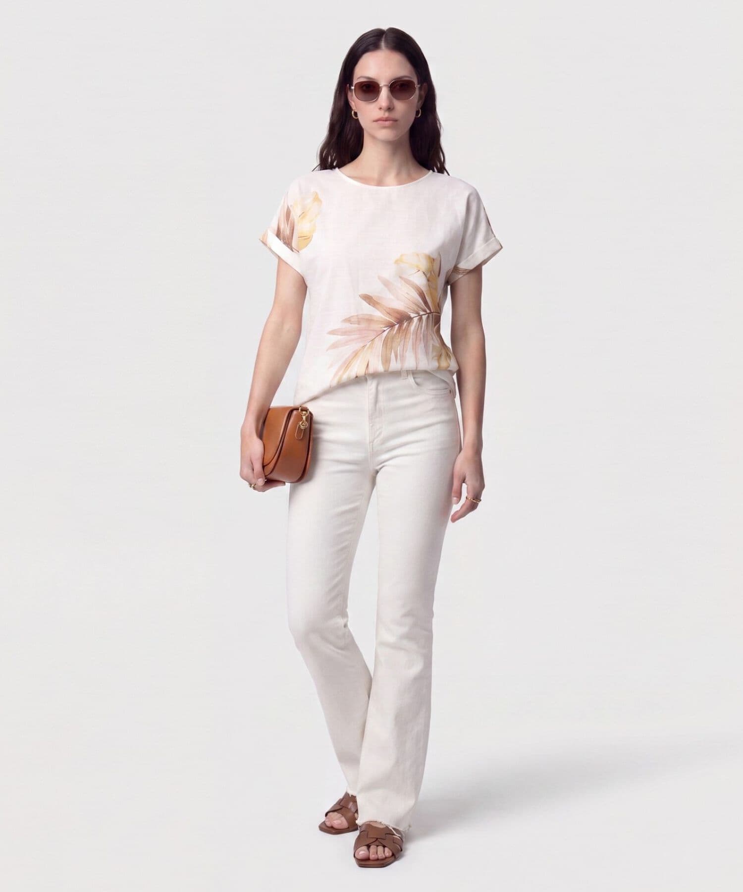 Blusa Palma de Ciudad blanco para mujer, vista 2