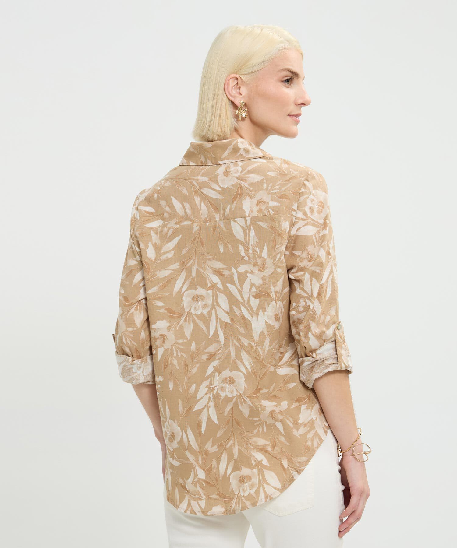 Camisa Sierra Natural café para mujer, vista 4