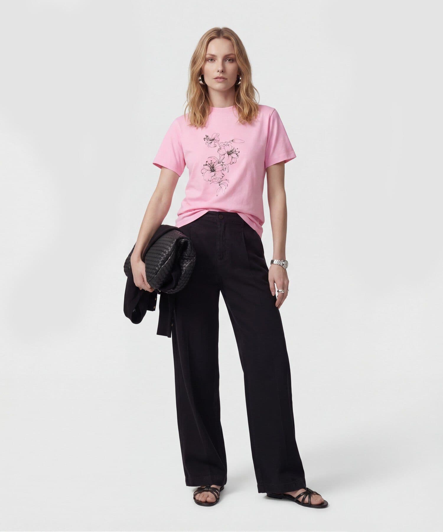Camiseta Cobalto Contemporáneo rosa empolvado para mujer, vista 2