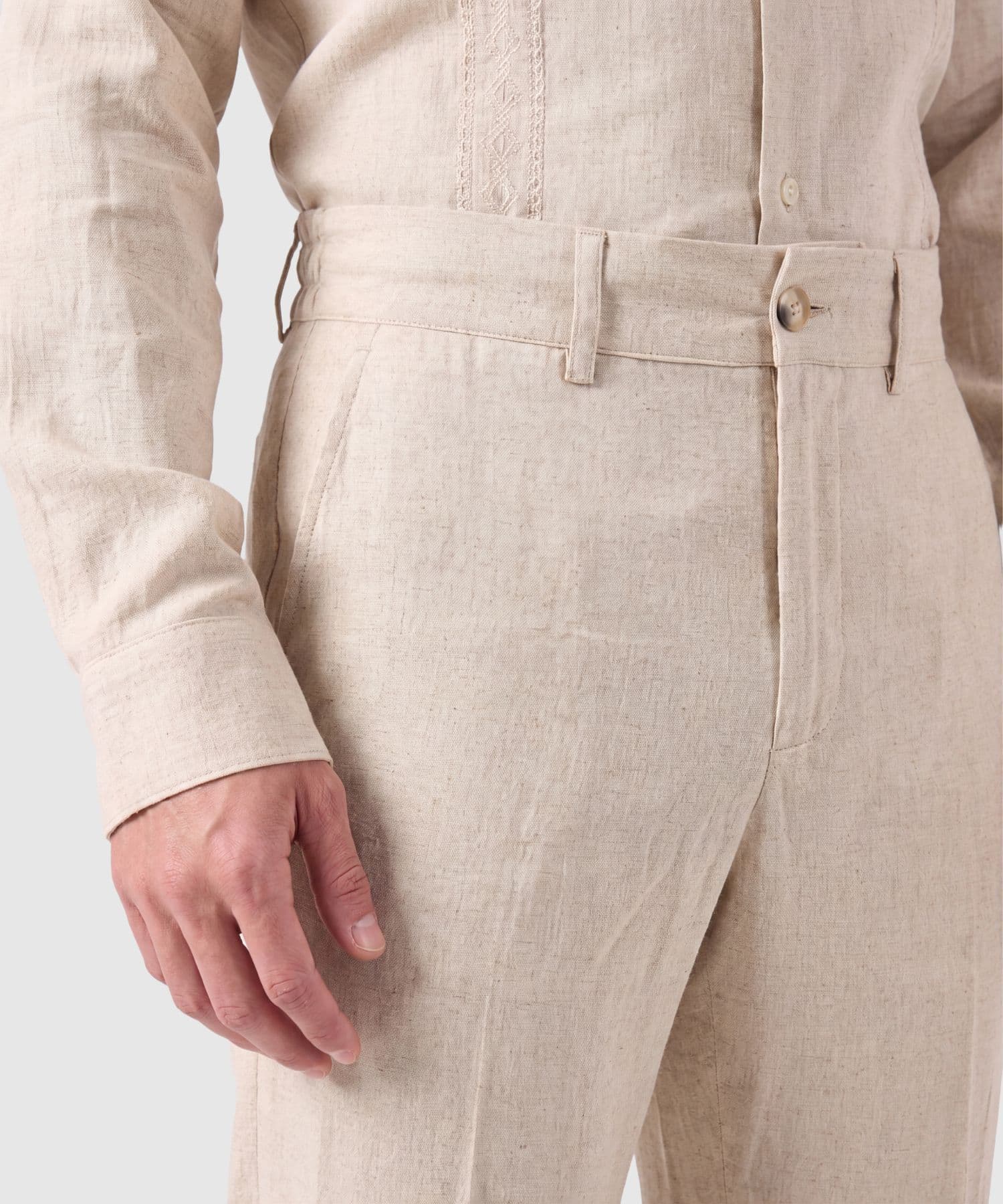 Pantalón Tierra Texturizado arena para hombre, vista 3