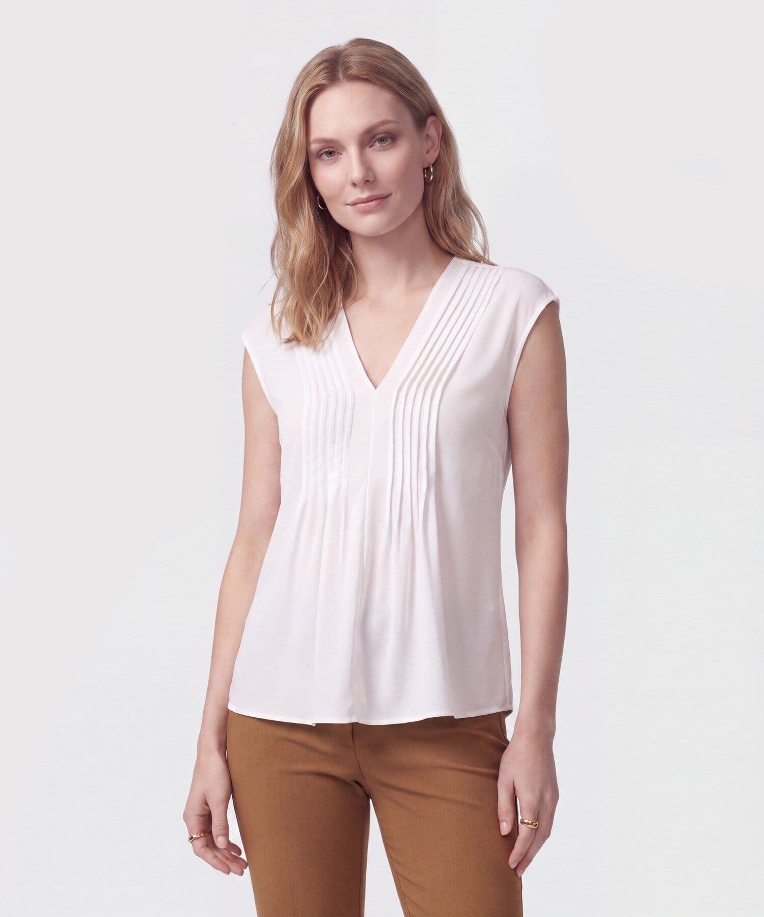 Blusa Valle Edición Lino blanco para mujer, vista principal