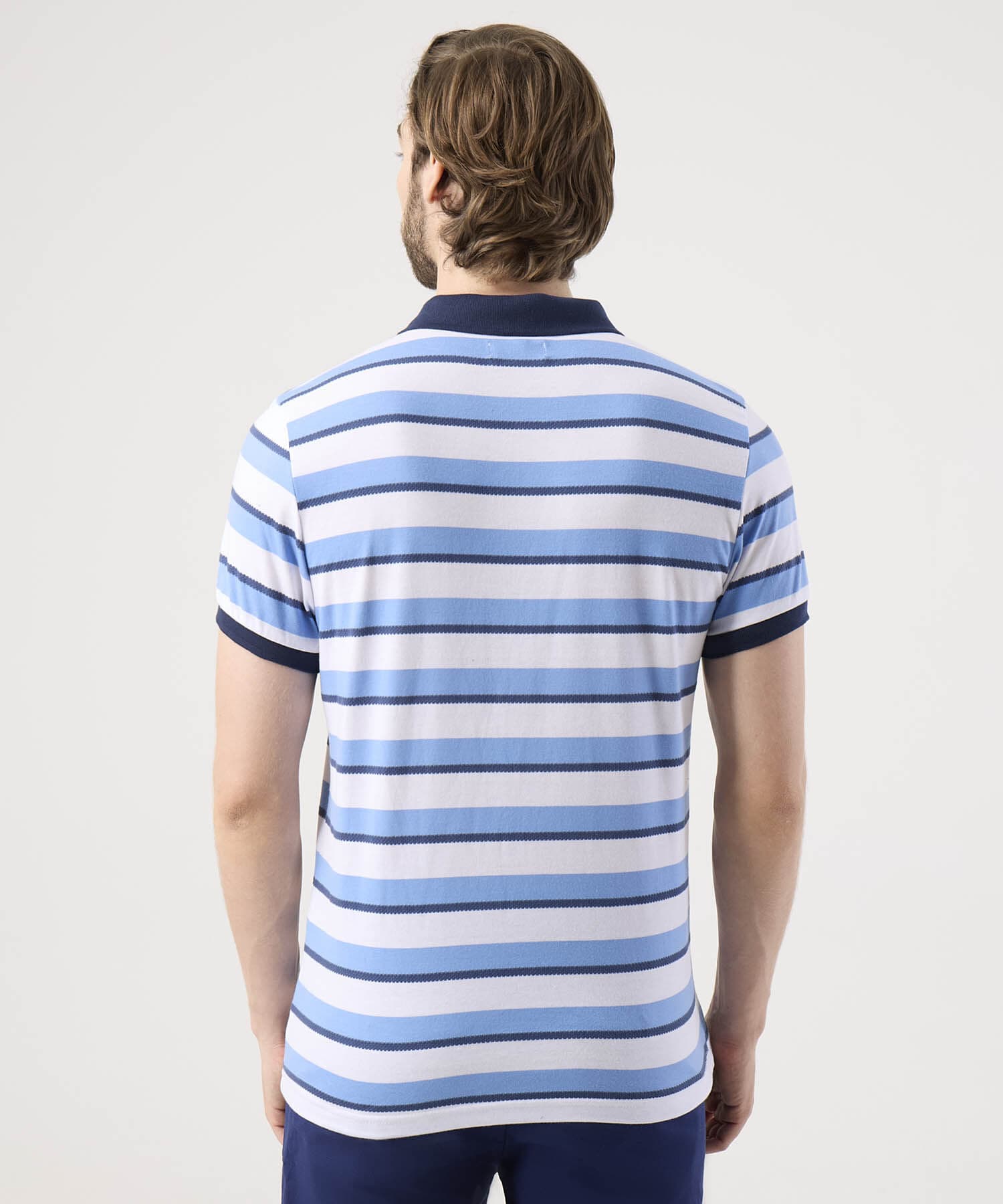 Polo Renata Edición Lino azul marino para hombre, vista 4