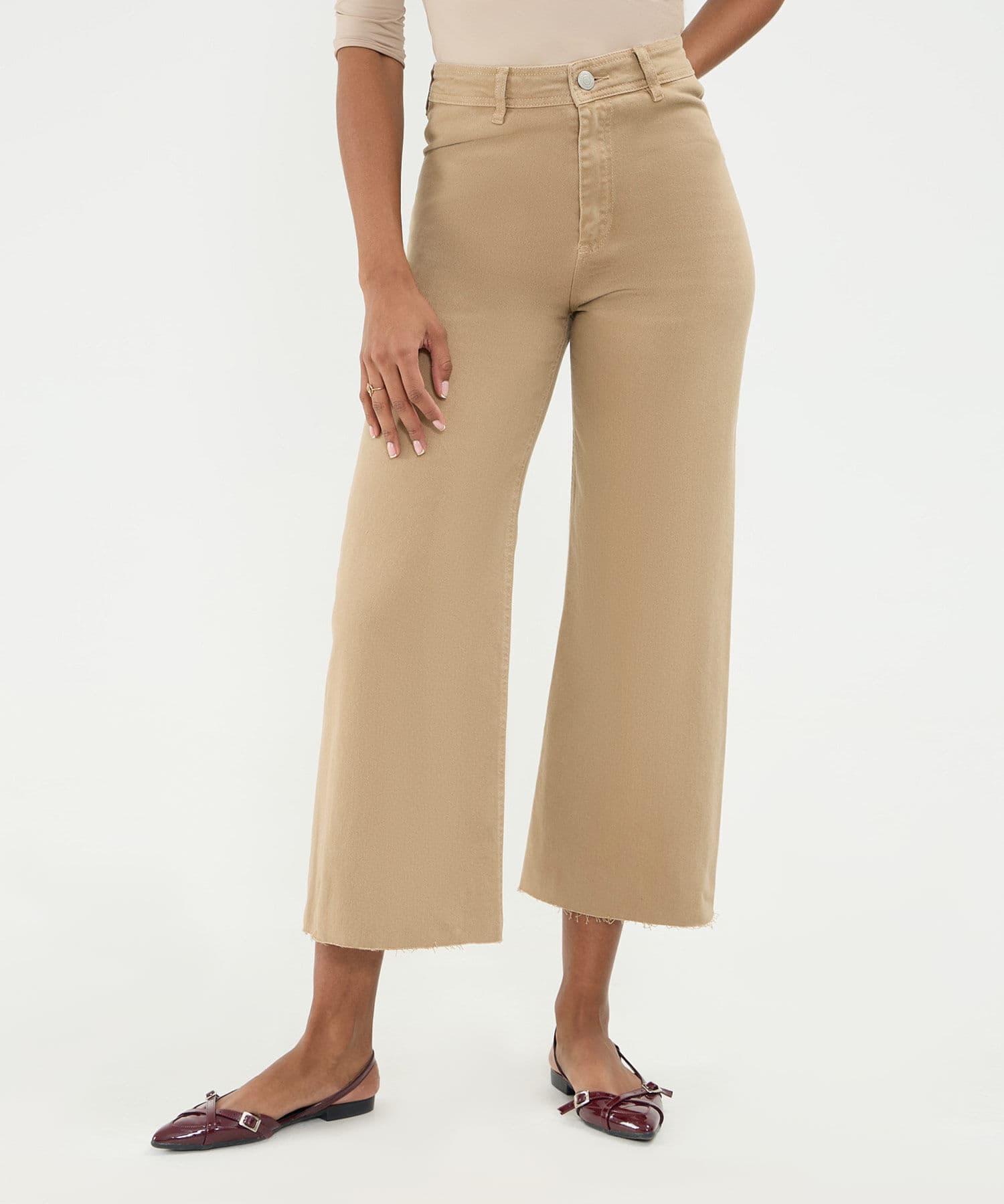 Jean Violeta Texturizado café para mujer, vista 3