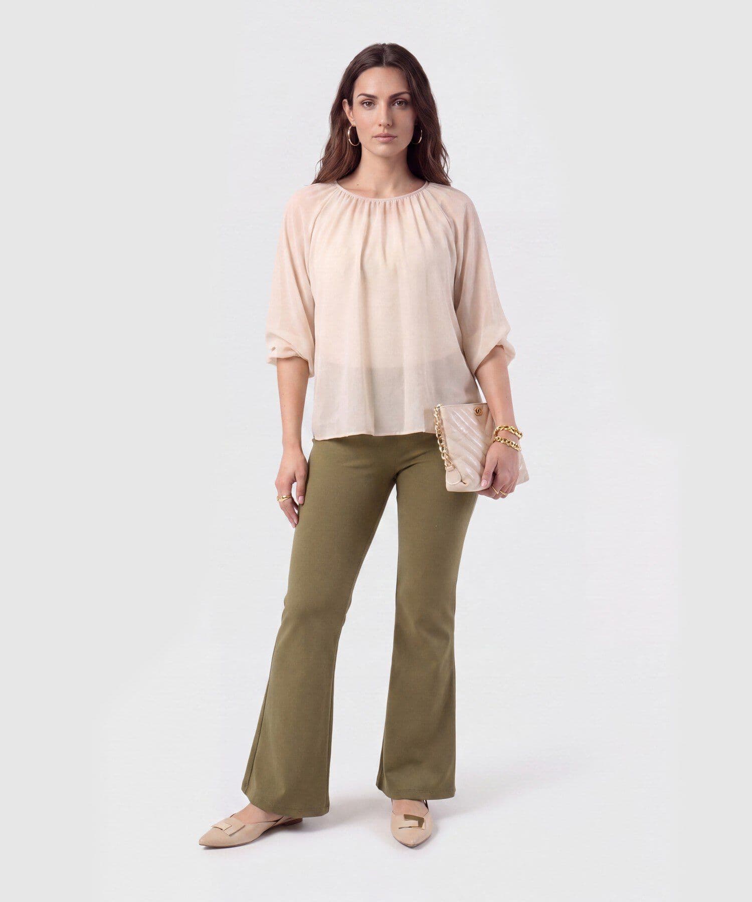 Blusa Dorada de Viaje arena para mujer, vista 2