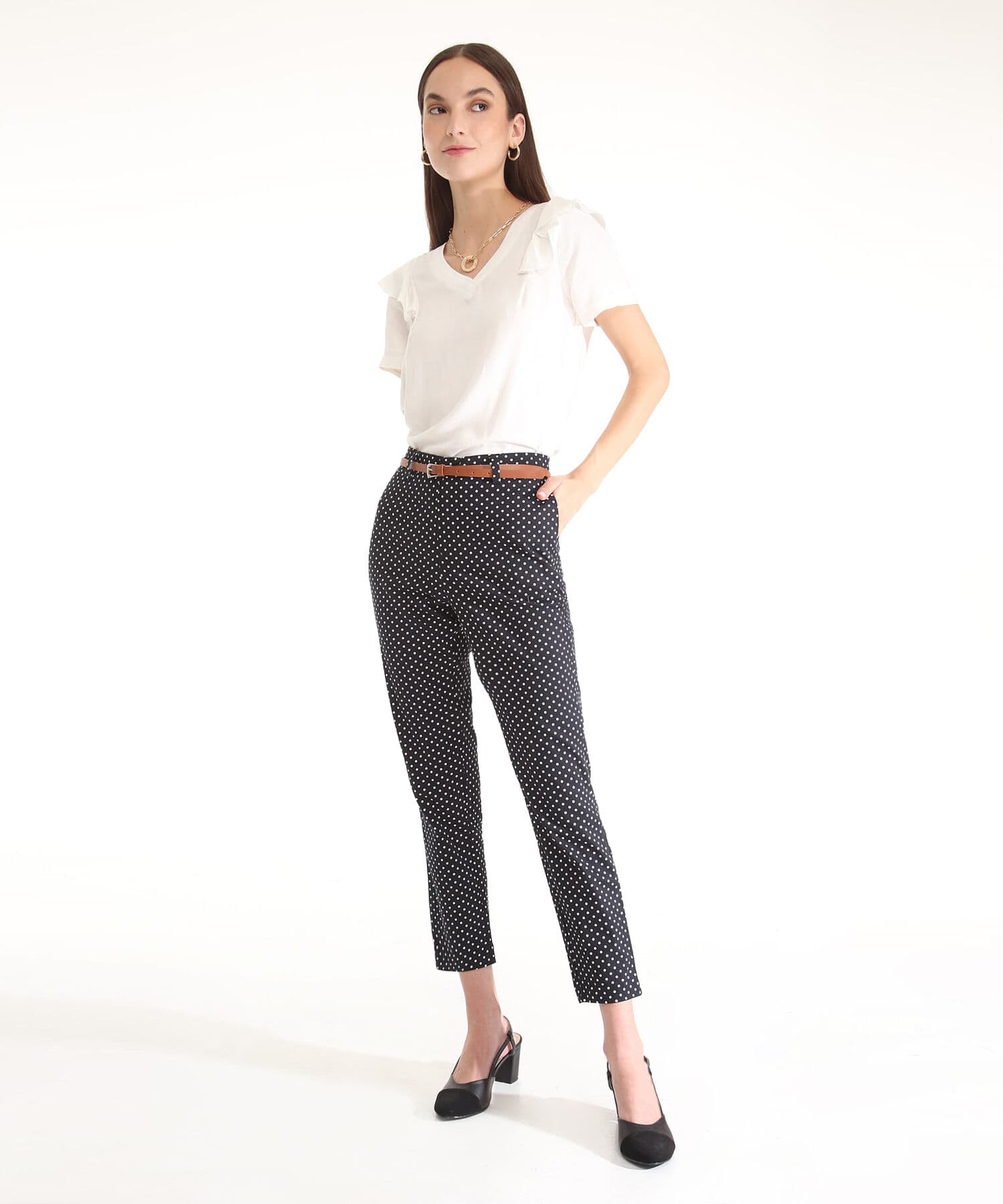 Pantalón Cauce Urbano negro para mujer, vista 2