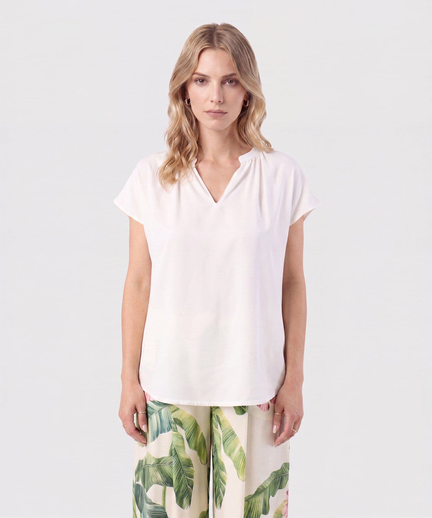 Blusa Violeta Esencial blanco para mujer, vista principal