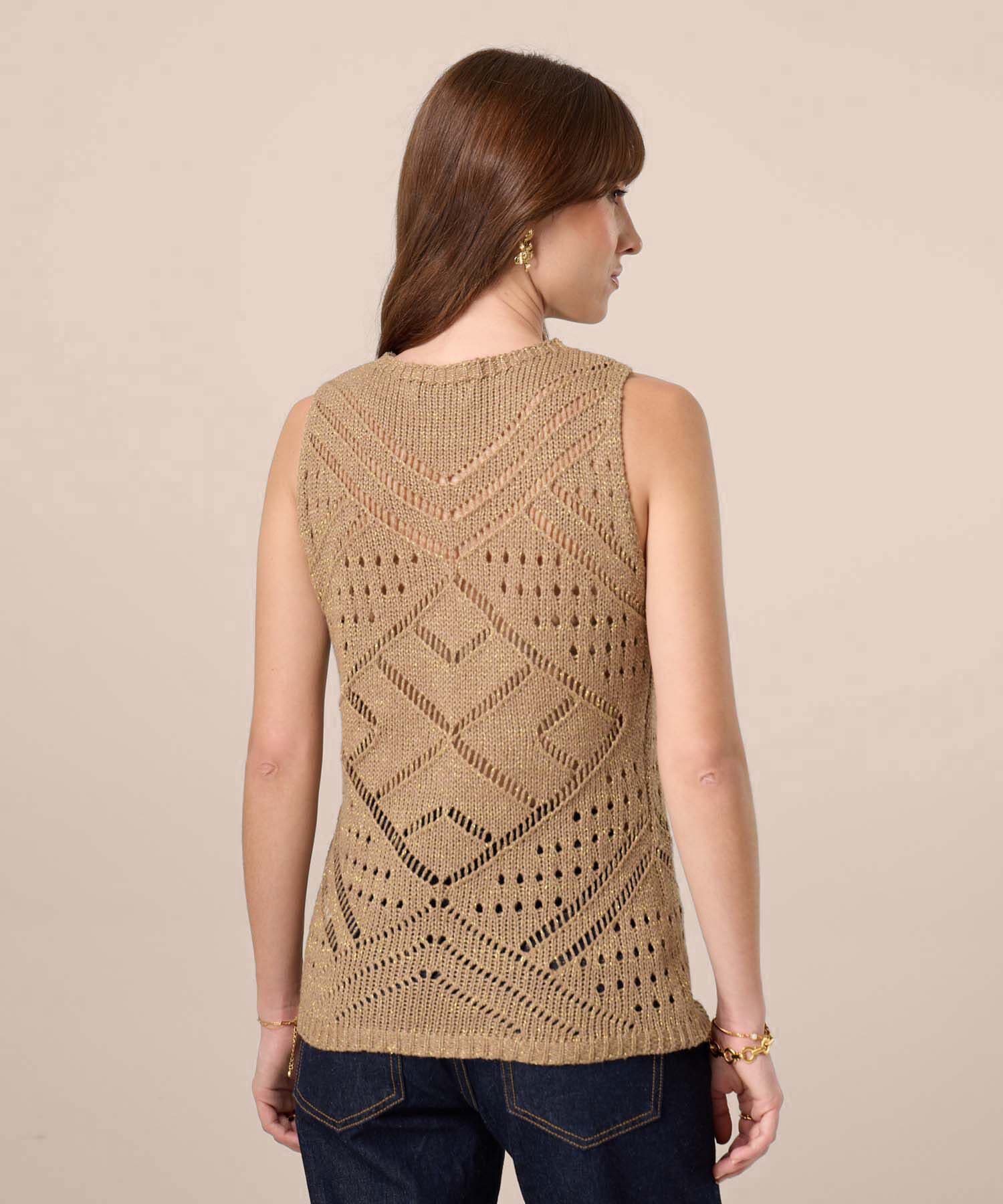 Camiseta Julieta Relajado café para mujer, vista 4