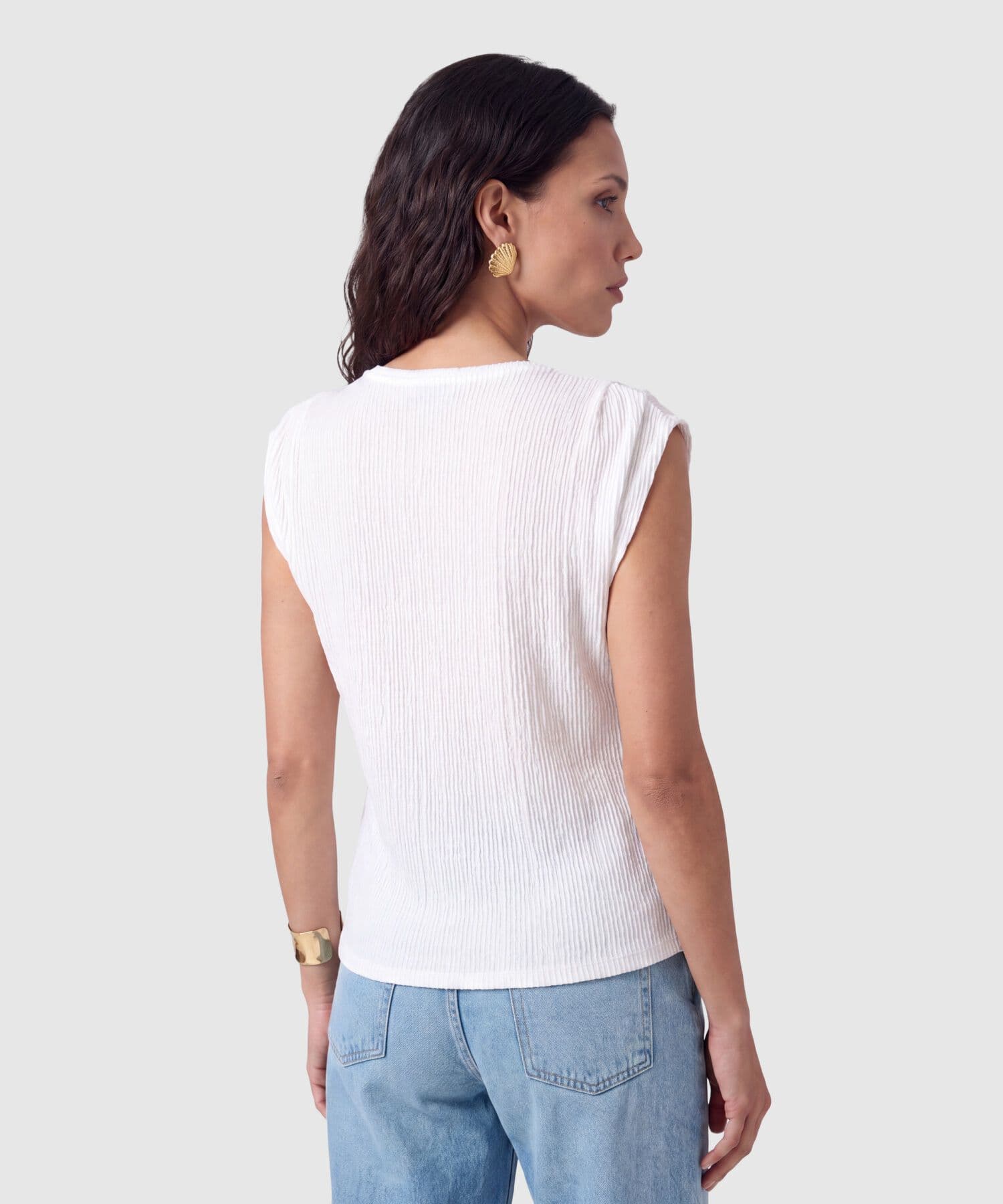 Camiseta Orquídea de Viaje blanco para mujer, vista 4
