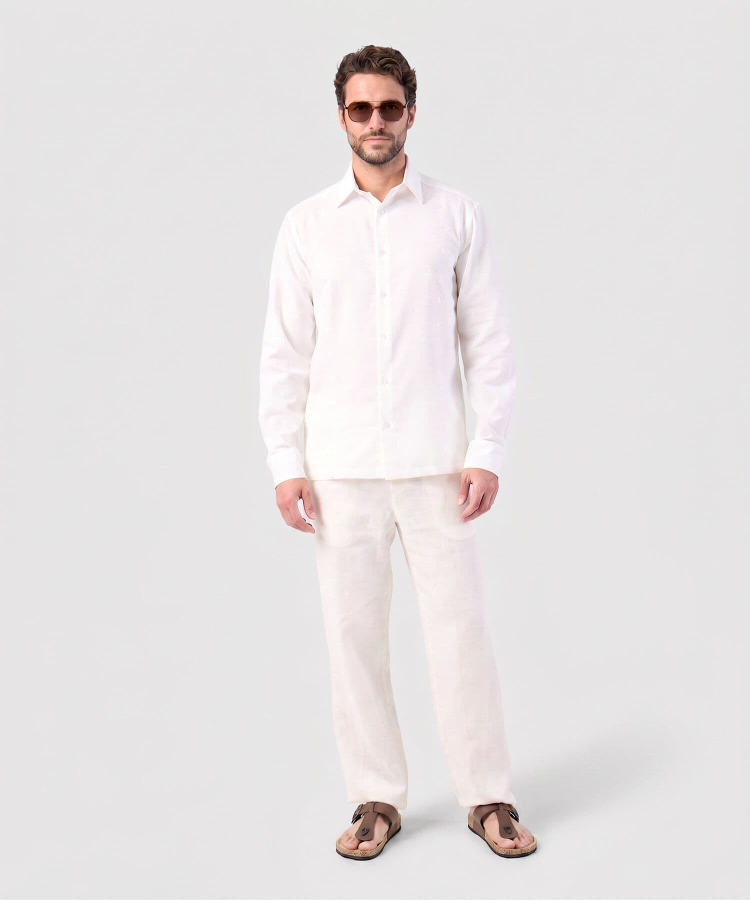 Camisa Renata Minimalista blanco para hombre, vista 2