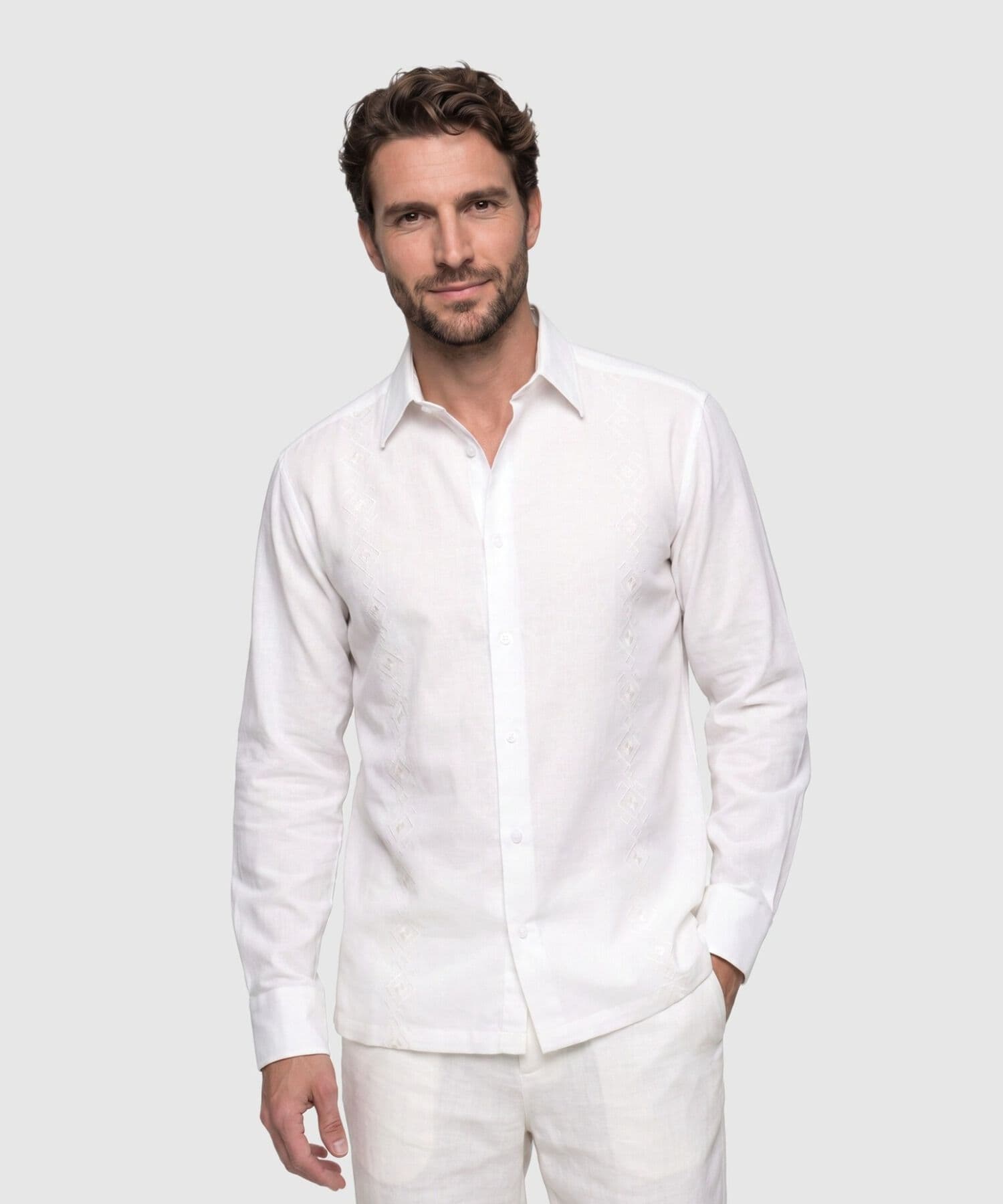 Camisa Renata Minimalista blanco para hombre, vista principal