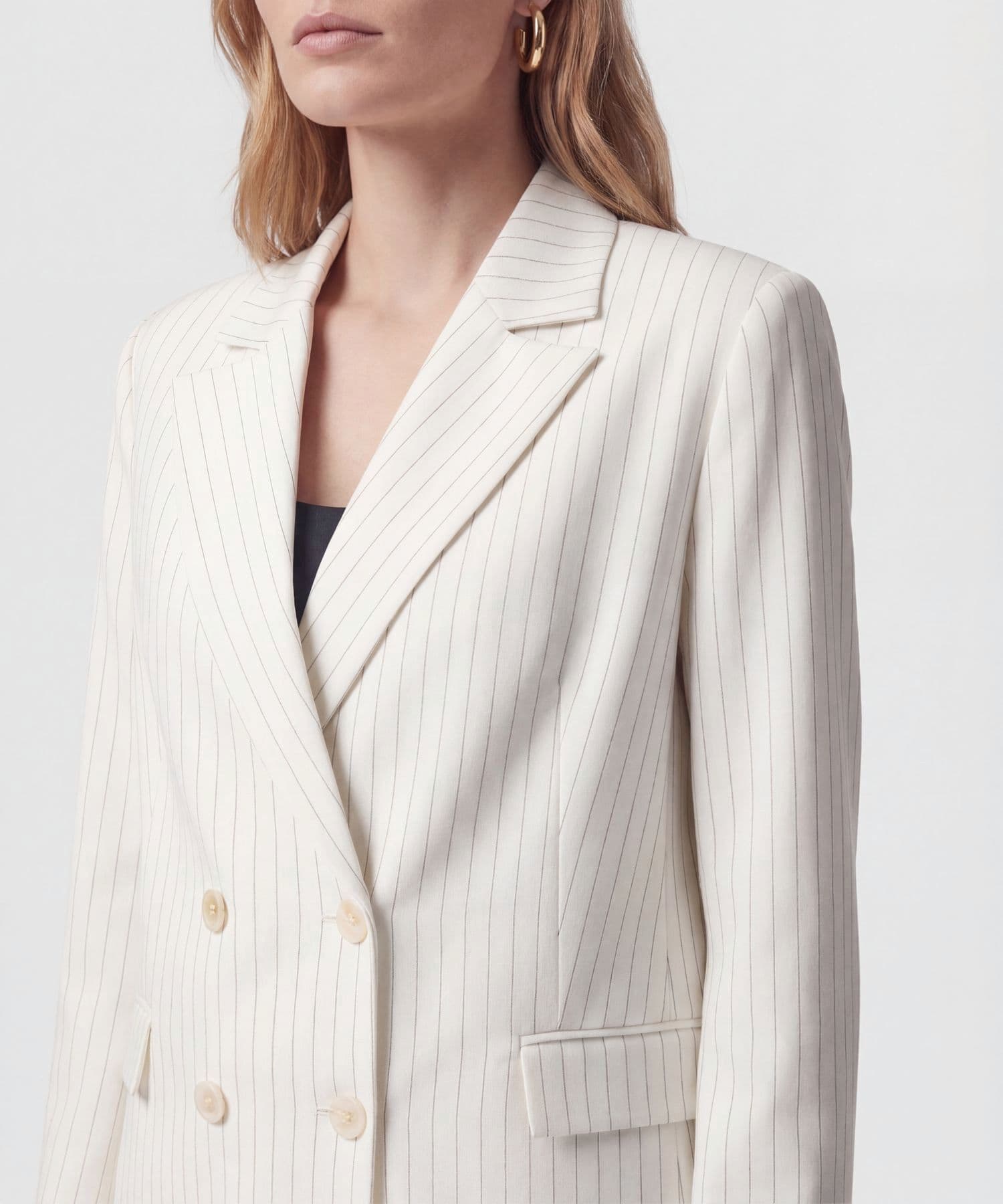 Chaqueta Isadora Texturizado blanco para mujer, vista 3