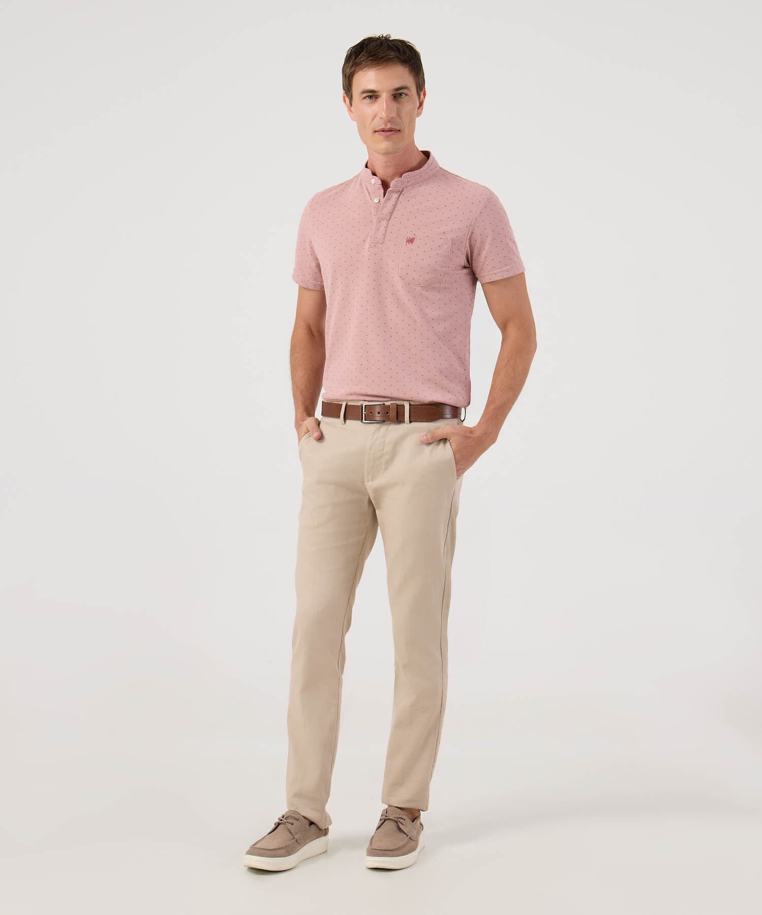 Polo Calima Contemporáneo rosa empolvado para hombre, vista 2