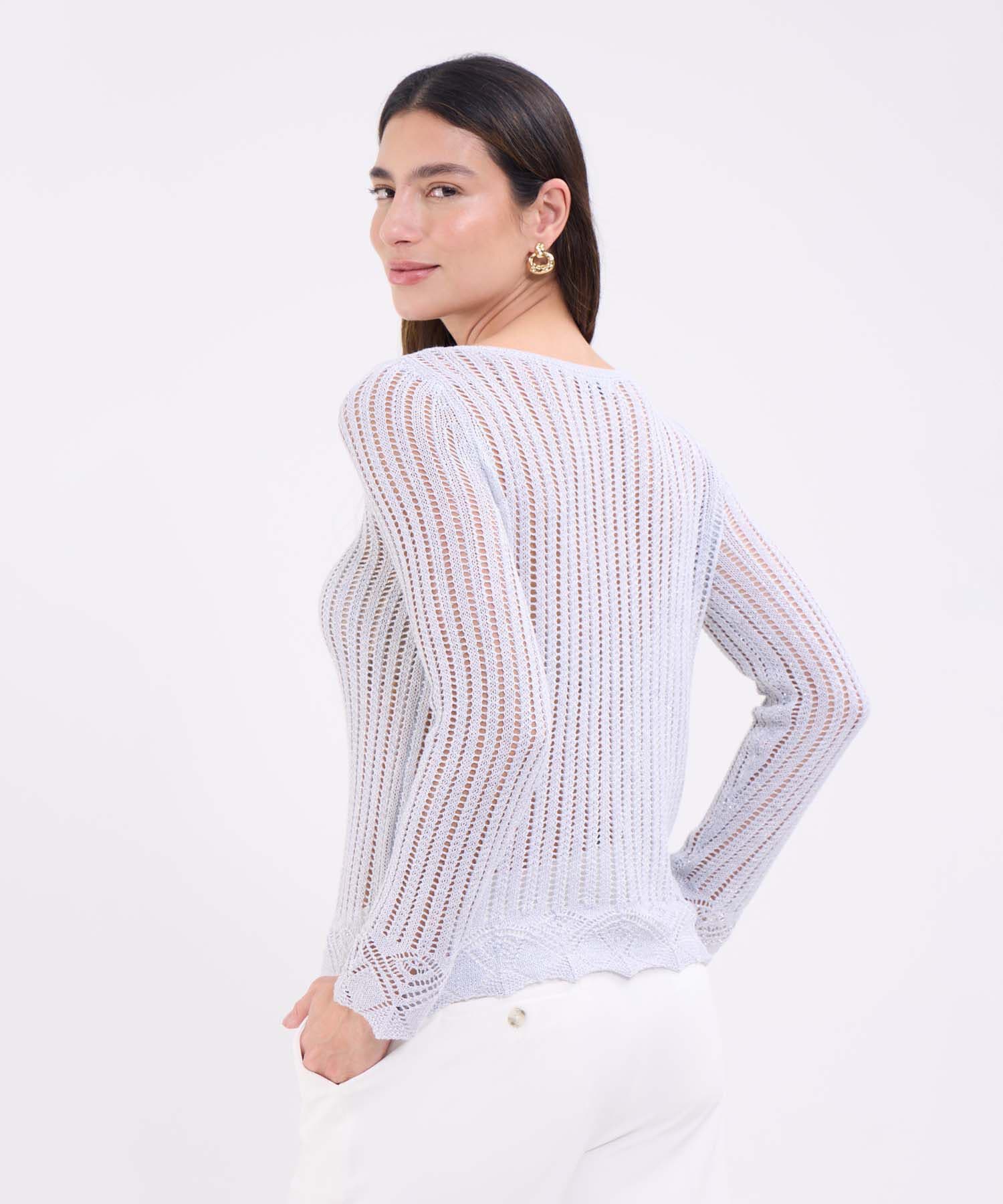 Buzo Flora de Viaje gris humo para mujer, vista 4