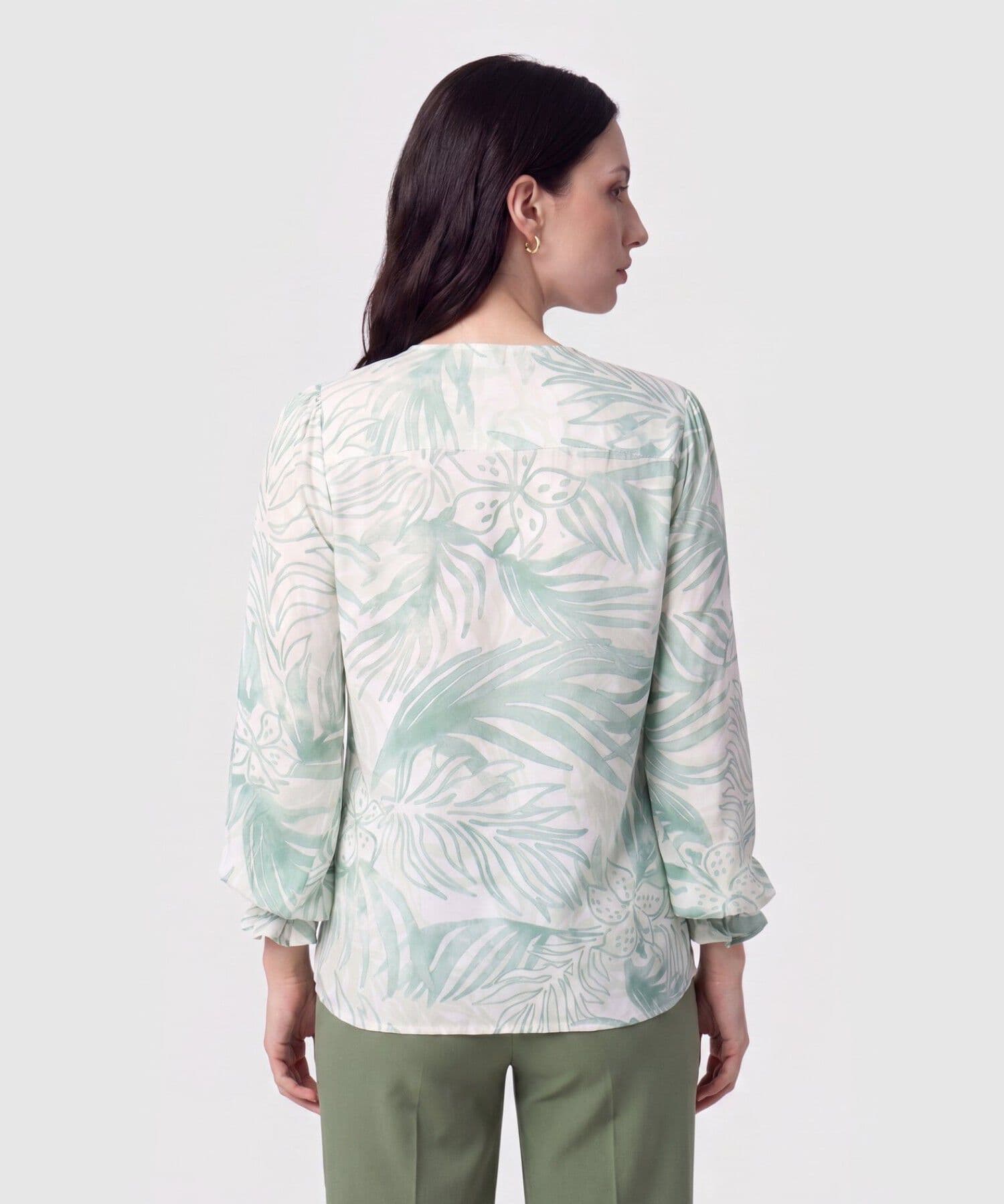 Blusa Solana Ligero verde oliva para mujer, vista 4