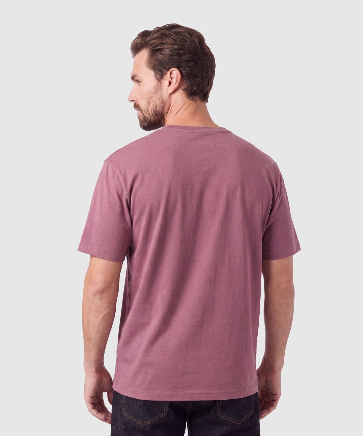 Camiseta Palma Relajado vinotinto para hombre, vista 4