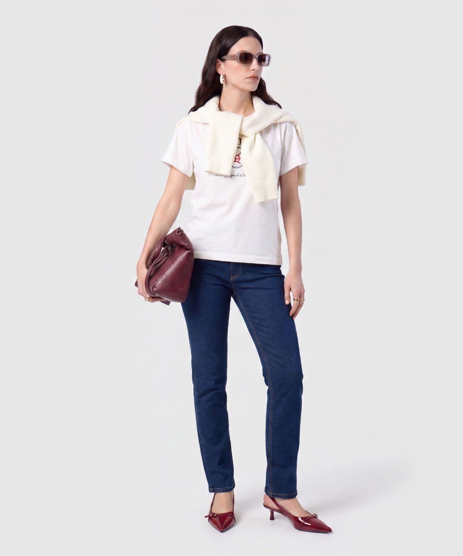 Camiseta Amalia de Ciudad blanco para mujer, vista 2