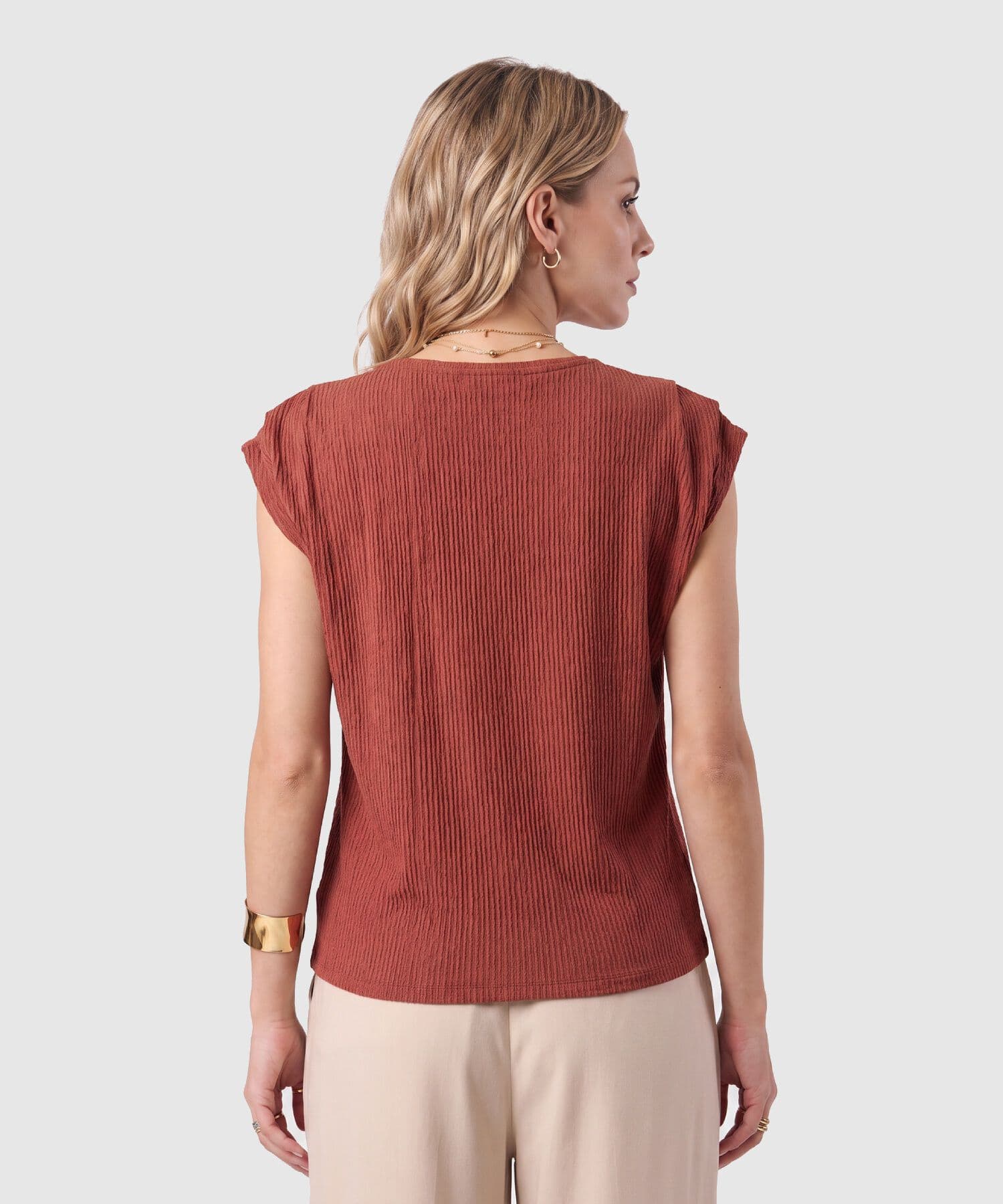Camiseta Valentina de Viaje naranja para mujer, vista 4