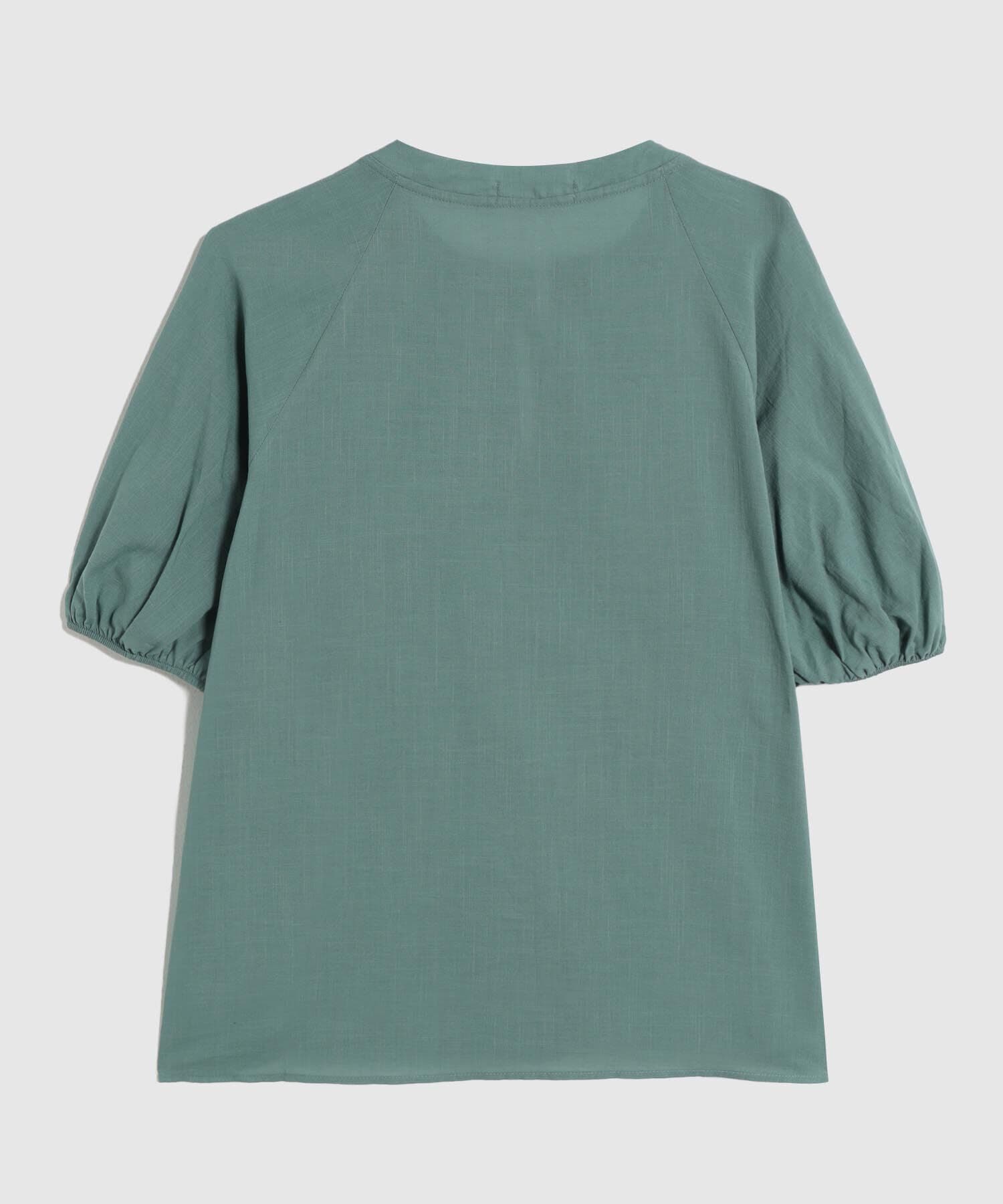Blusa Julieta Minimalista verde oliva para mujer, vista 3