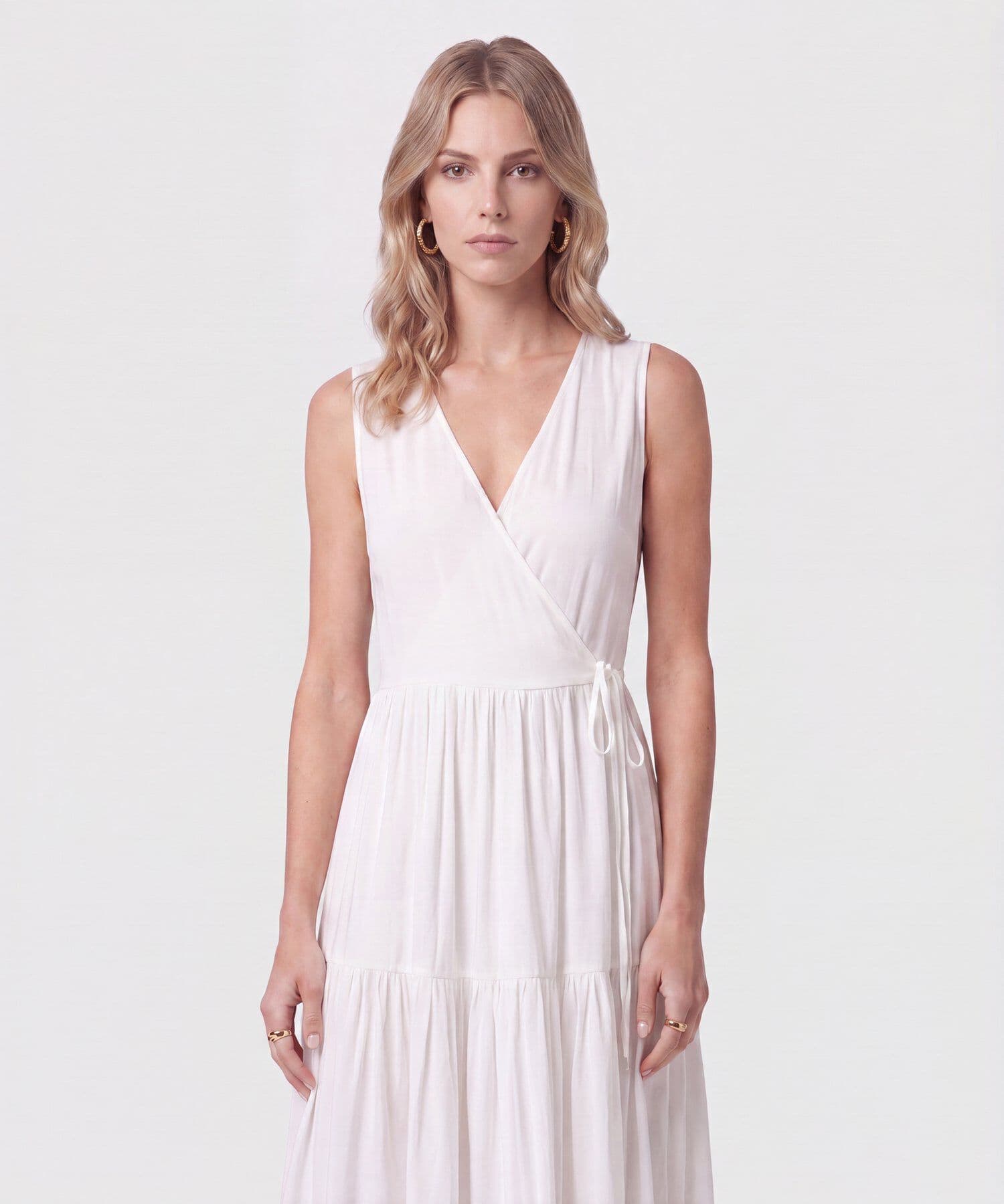 Vestido Litoral Contemporáneo blanco para mujer, vista 2