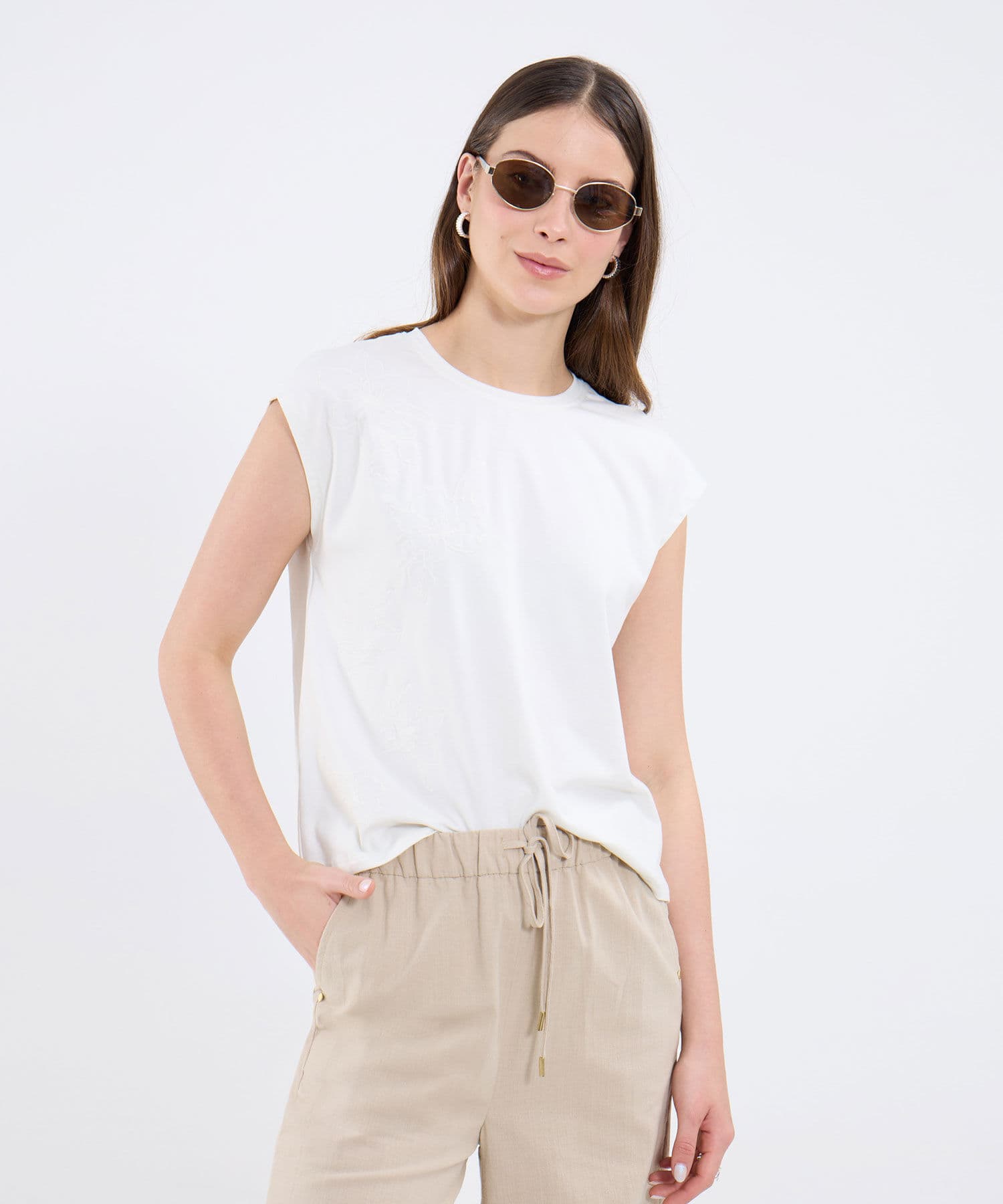 Camiseta Brisa Edición Índigo blanco para mujer, vista principal
