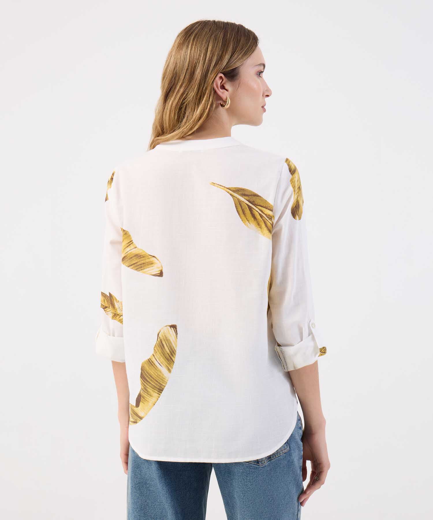 Blusa Tierra de Noche arena para mujer, vista 4