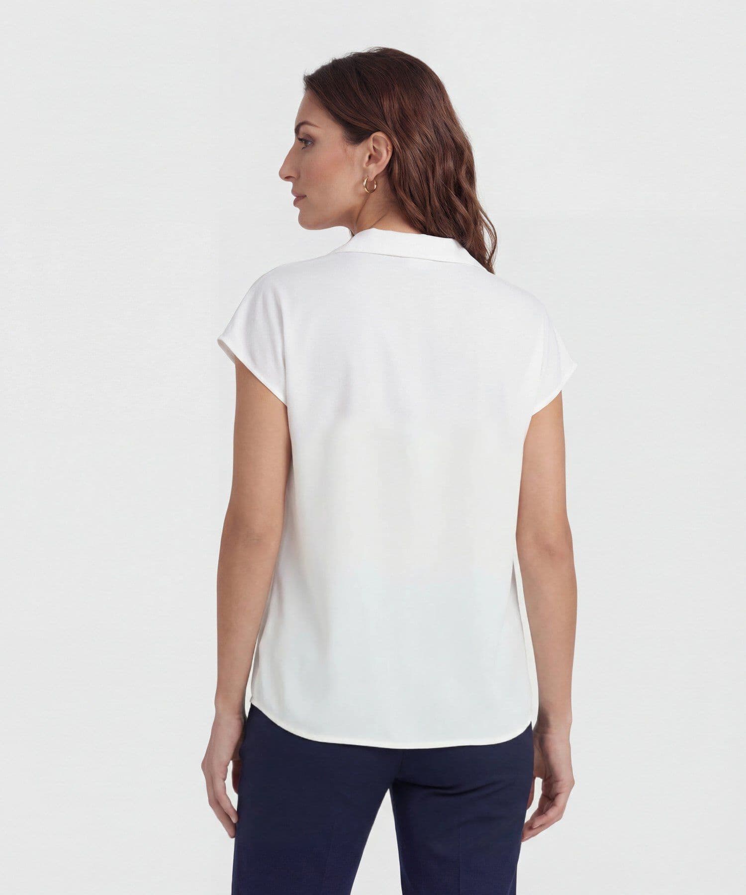 Blusa Ámbar Edición Índigo blanco para mujer, vista 4