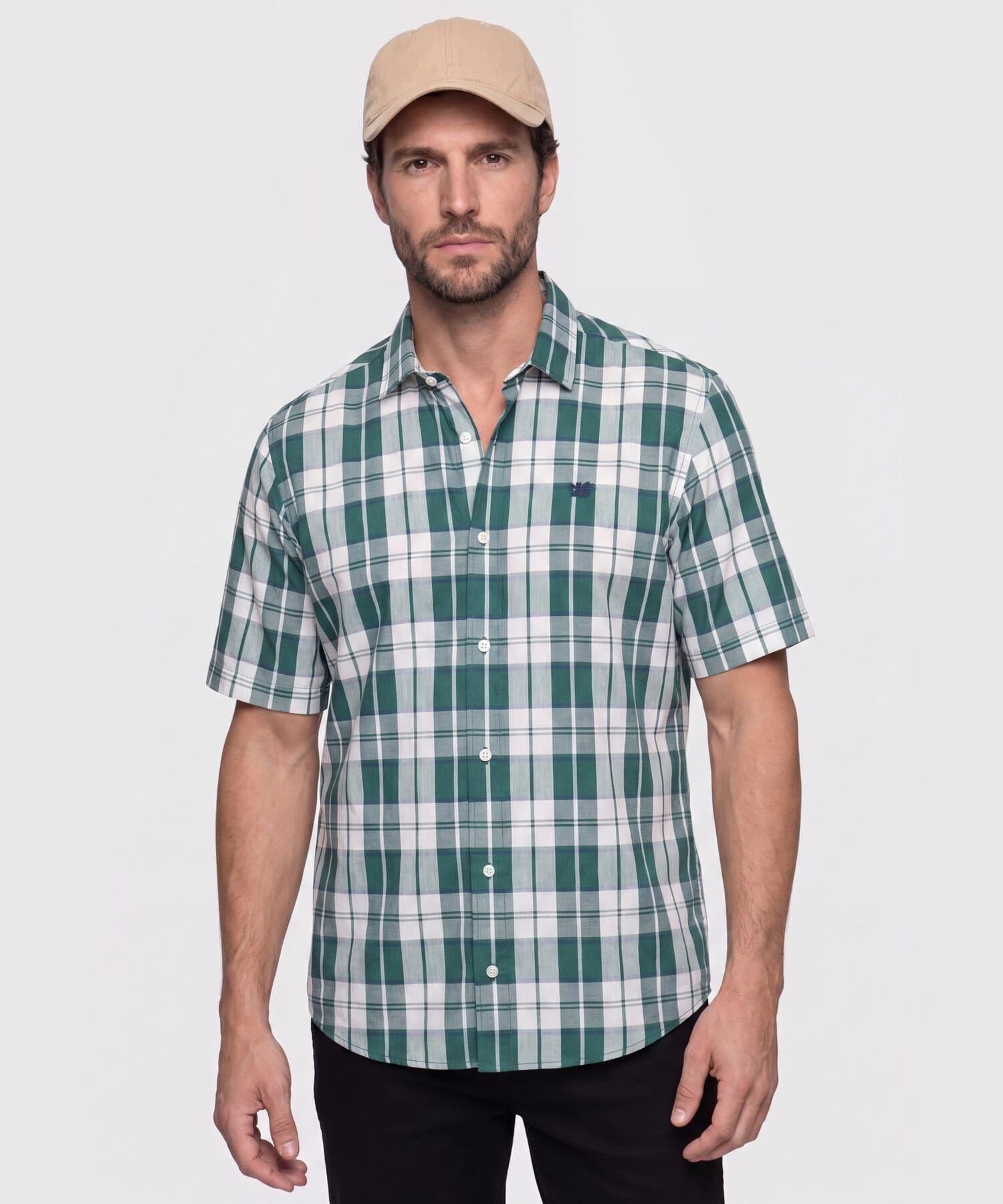 Camisa Siena Suave verde oliva para hombre, vista principal