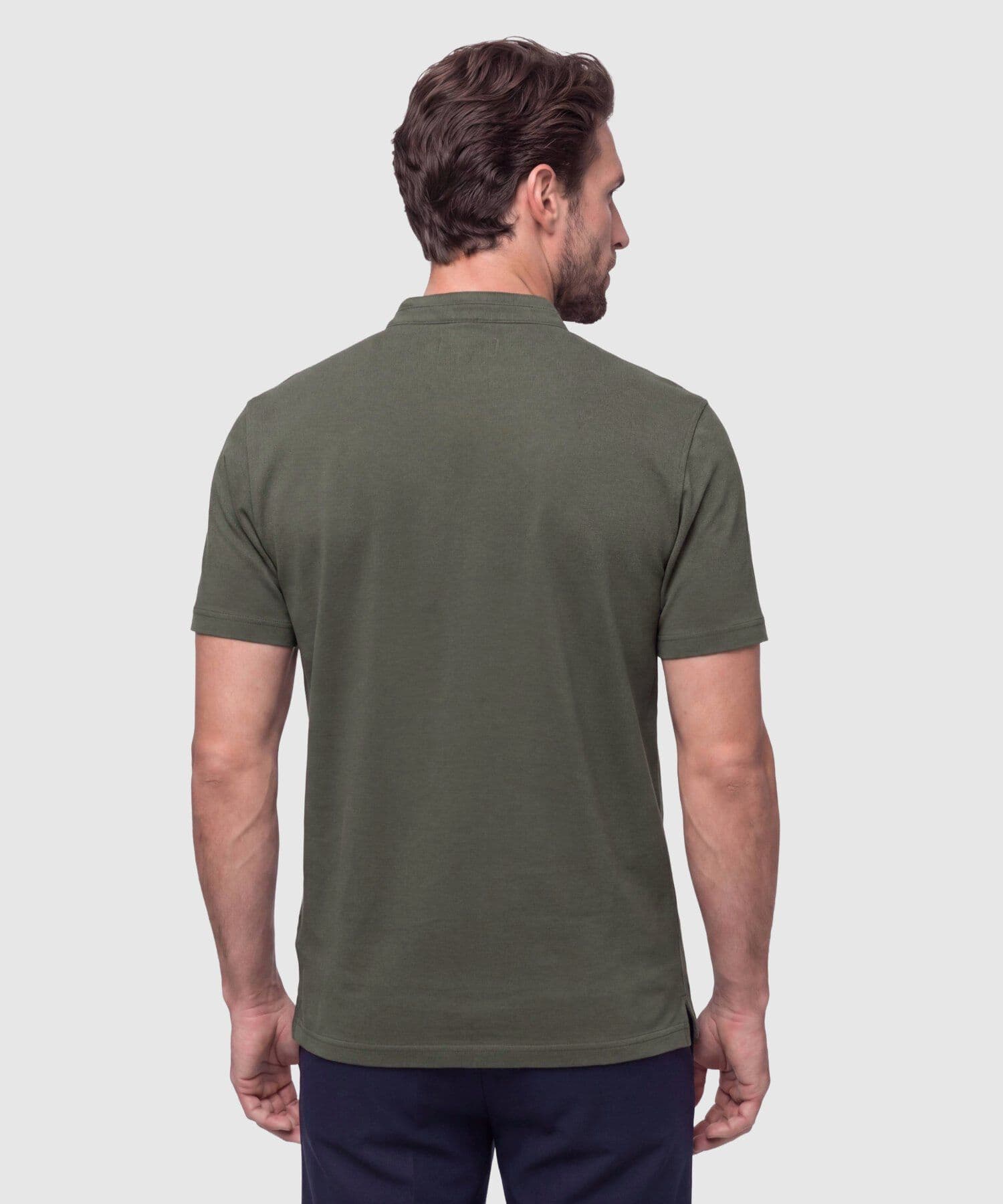 Polo Guayacán Relajado verde oliva para hombre, vista 4