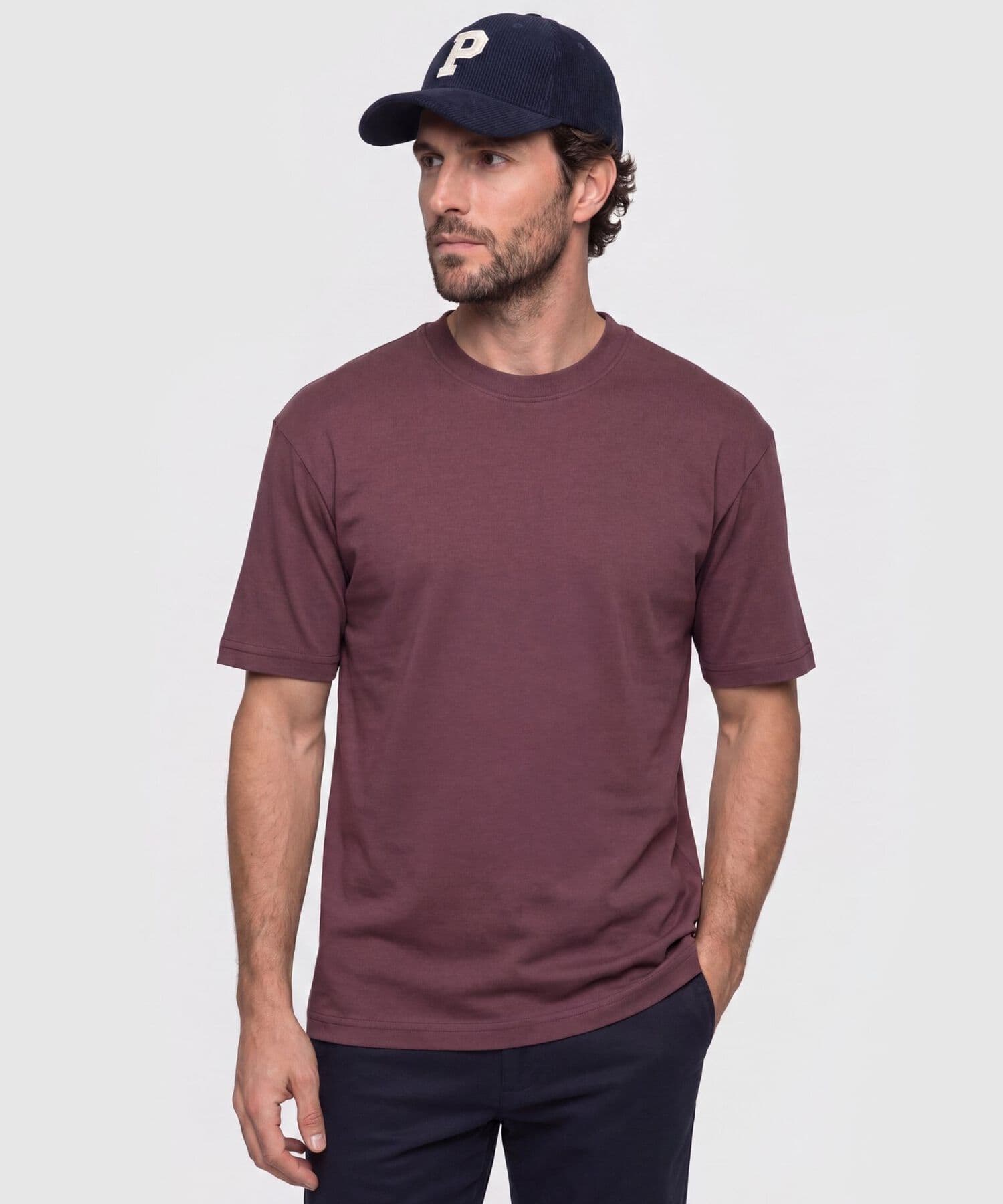 Camiseta Salina Suave café para hombre, vista principal