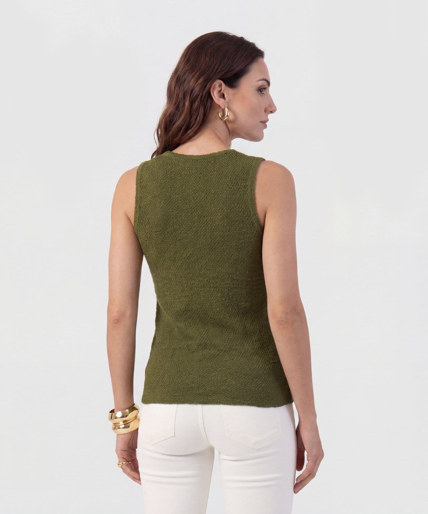 Buzo Cobalto de Noche verde oliva para mujer, vista 4