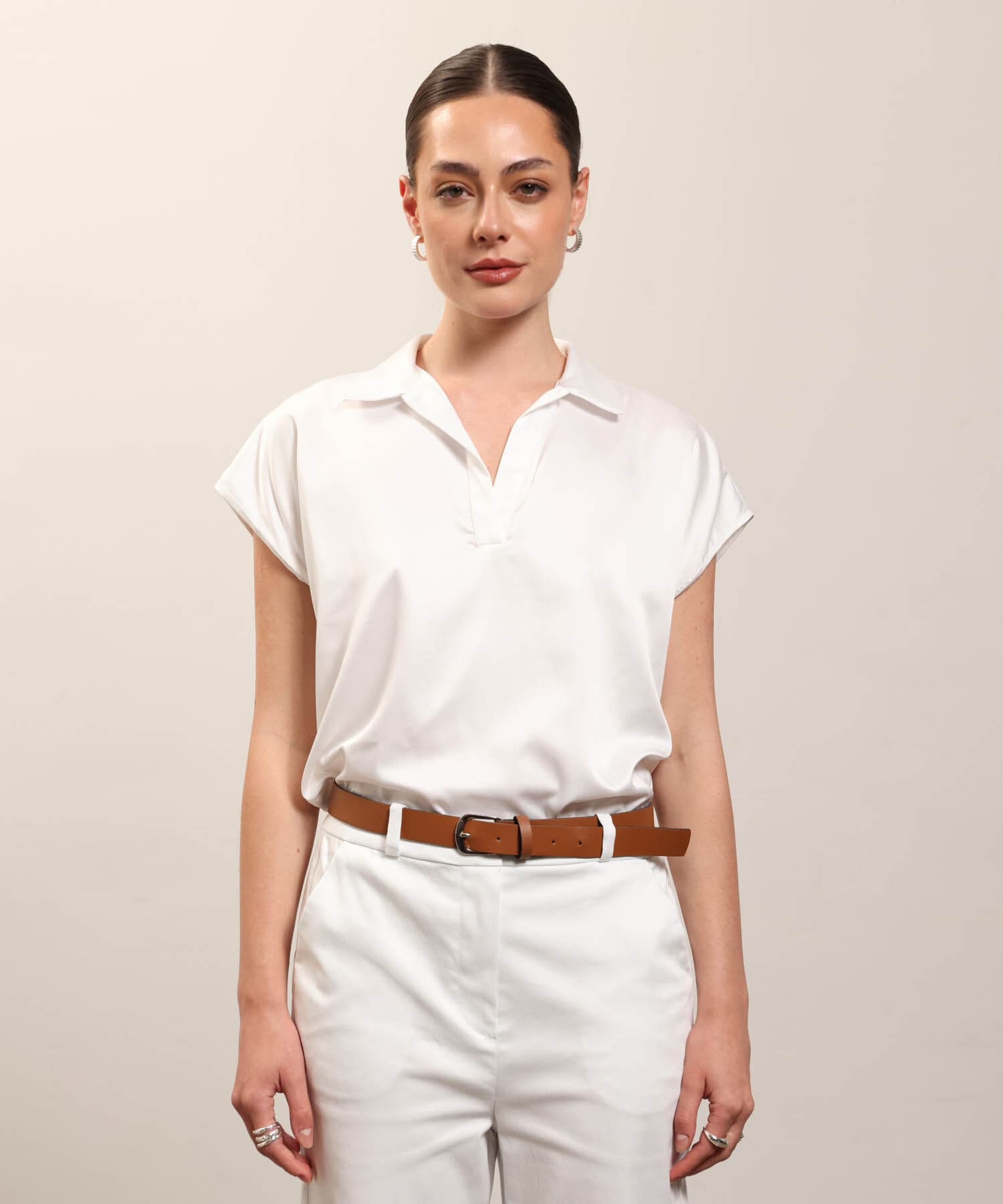 Blusa Dalia de Noche blanco para mujer, vista principal