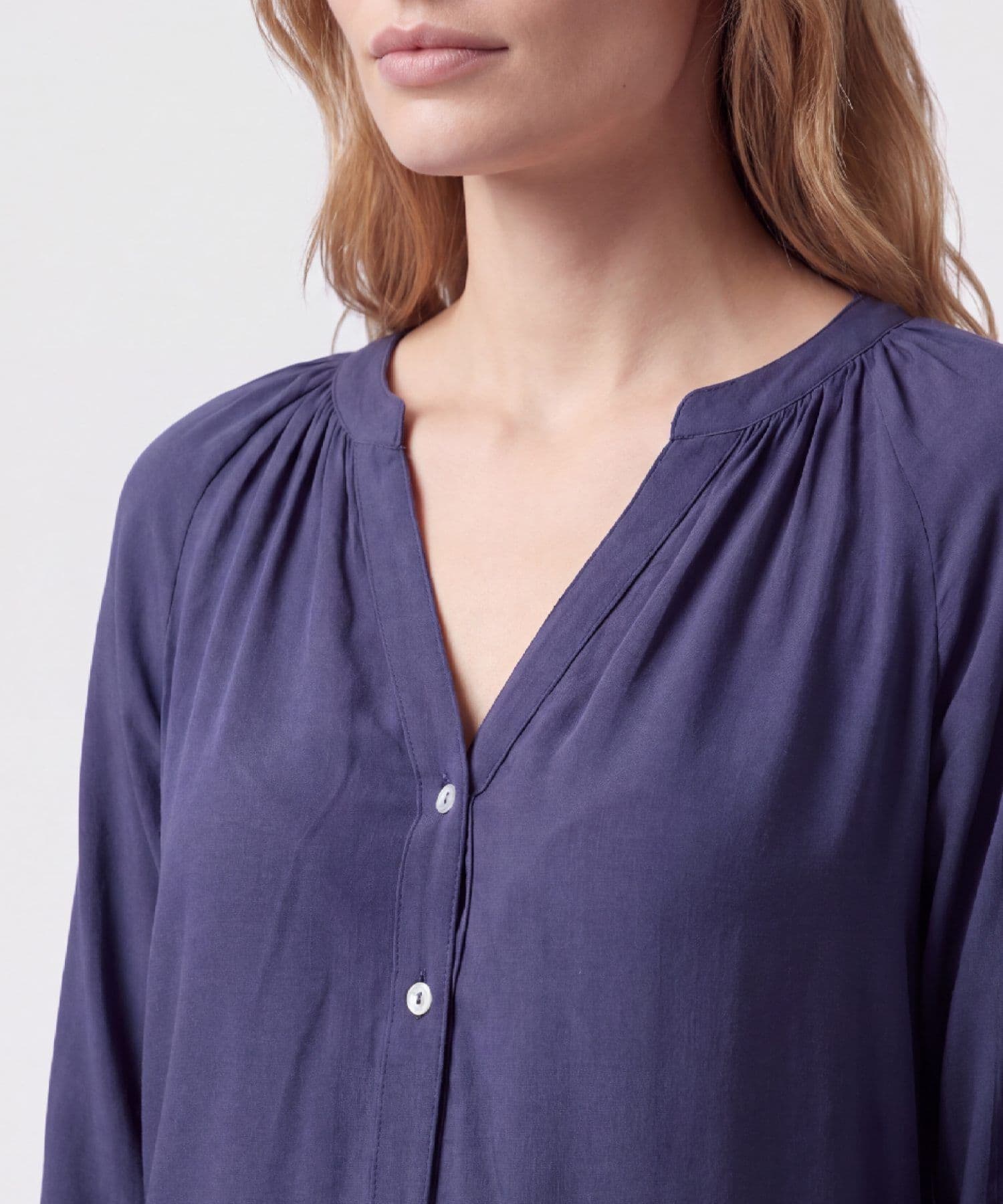 Blusa Violeta de Día azul marino para mujer, vista 3