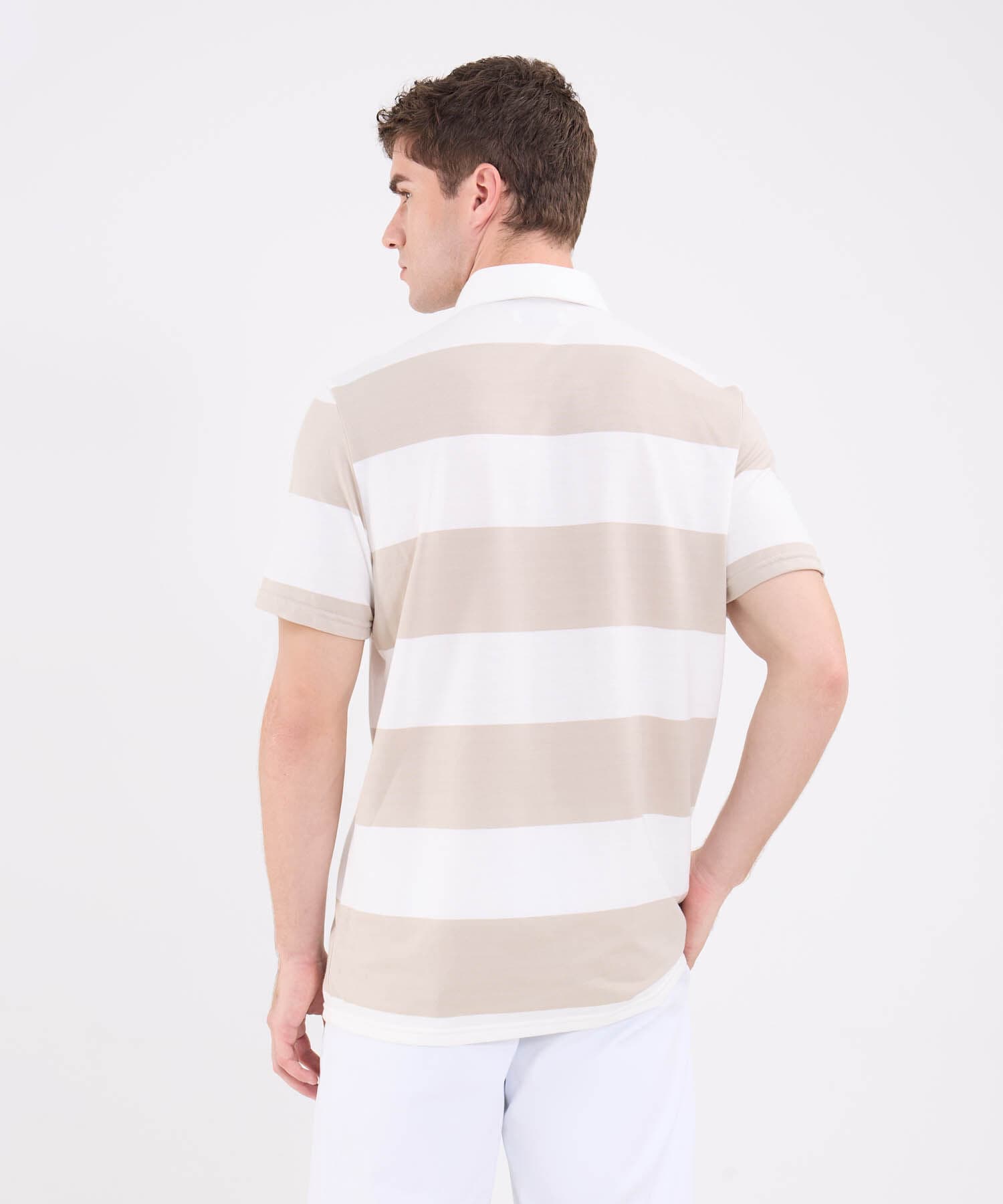 Polo Marfil Minimalista arena para hombre, vista 4