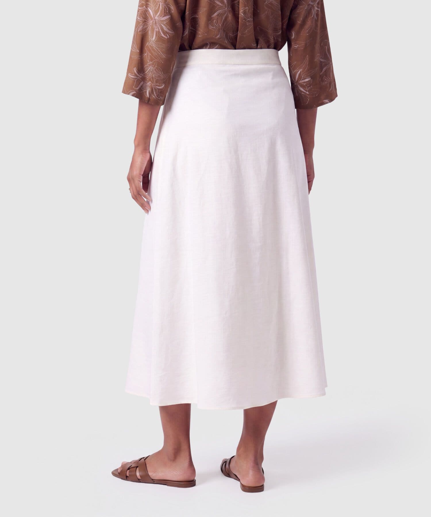 Falda Carmín de Noche blanco para mujer, vista 4