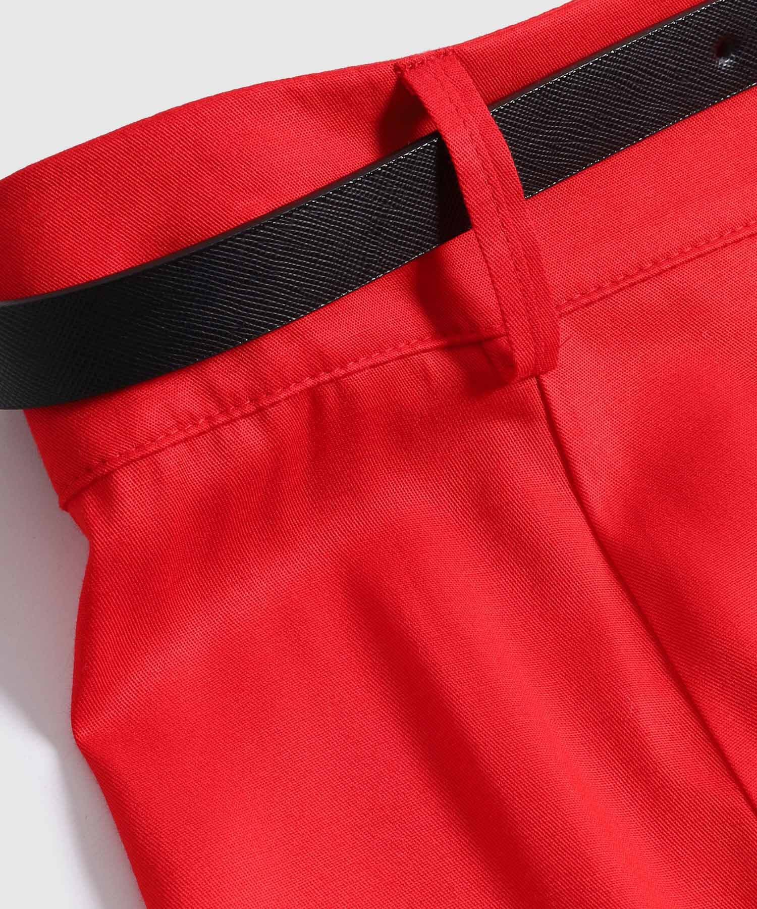 Cinturón Andina Texturizado rojo granada para mujer, vista 2